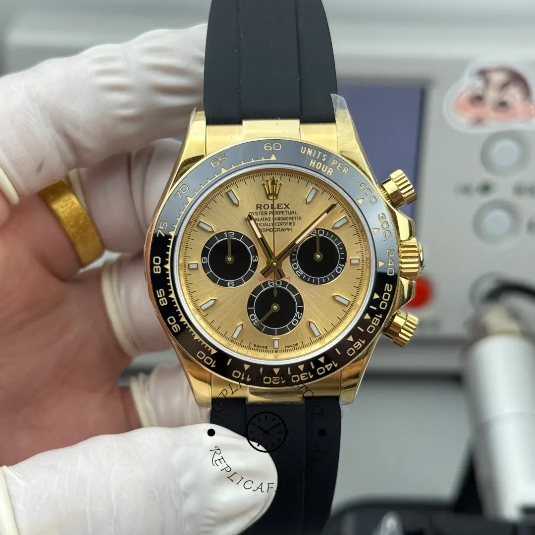 Rolex Daytona 116518LN Yellow Gold Champagne Dial 40mm Mens Replica Watch