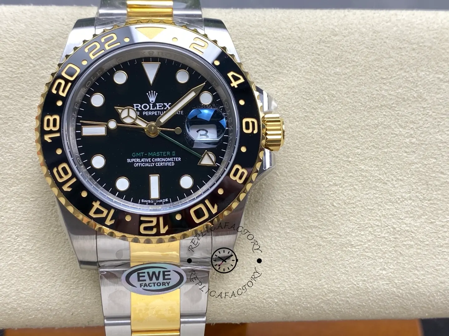 Rolex GMT-Master II 116713LN stainless steel case Black Dial 40mm Mens Replica Watch