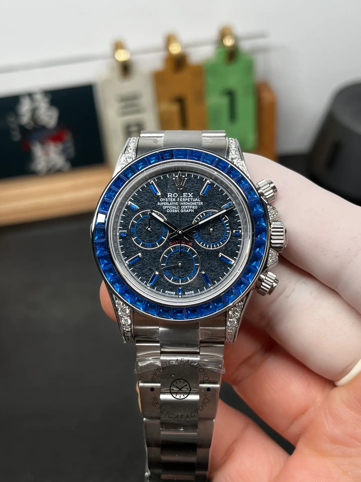 Rolex Daytona Replica 126599TSA Silver Sheen Obsidian Dial 40 Sapphire Bezel