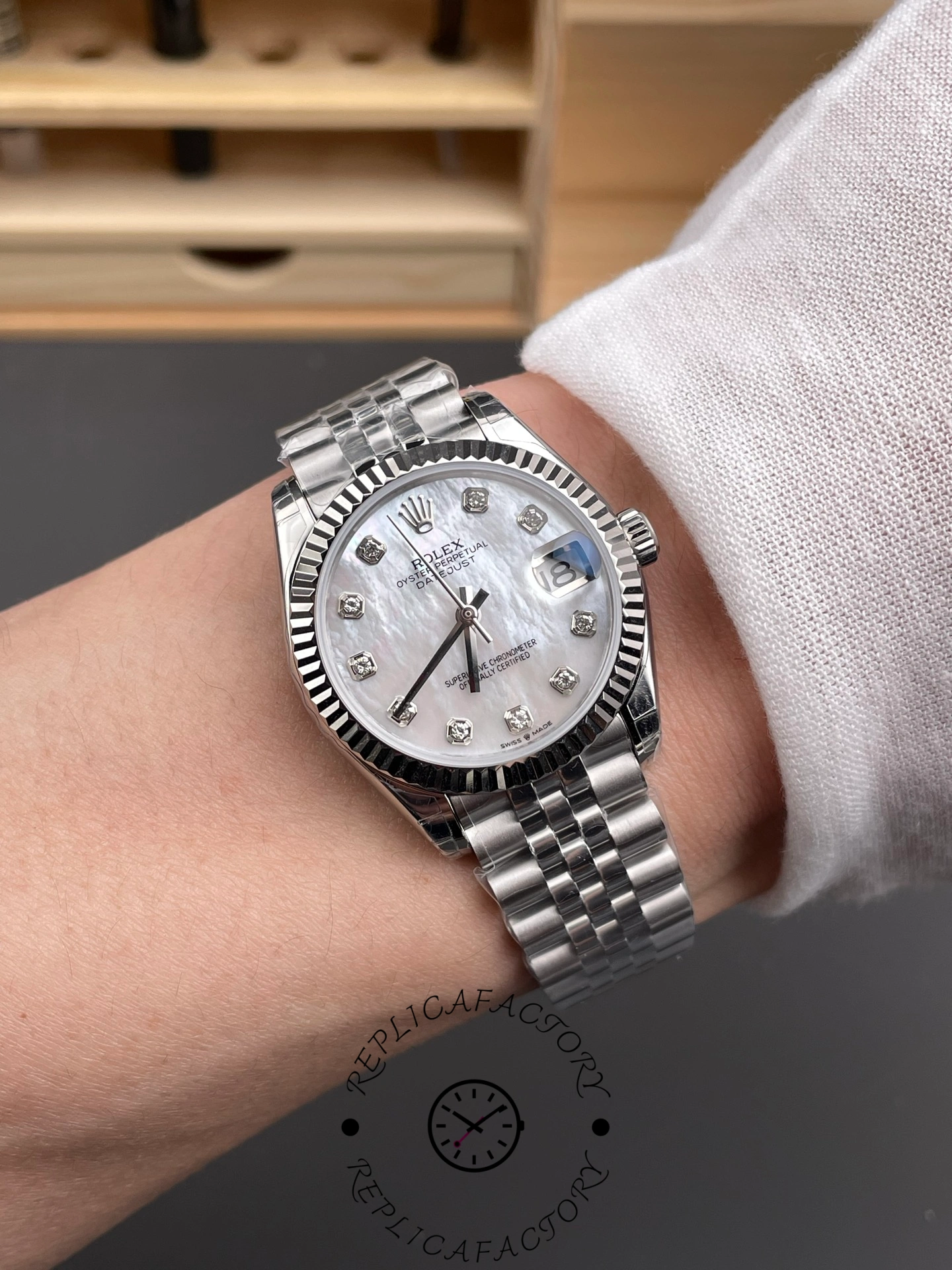 Rolex Datejust 31 Steel & 18K White Gold 278274 0006 Women's Watch