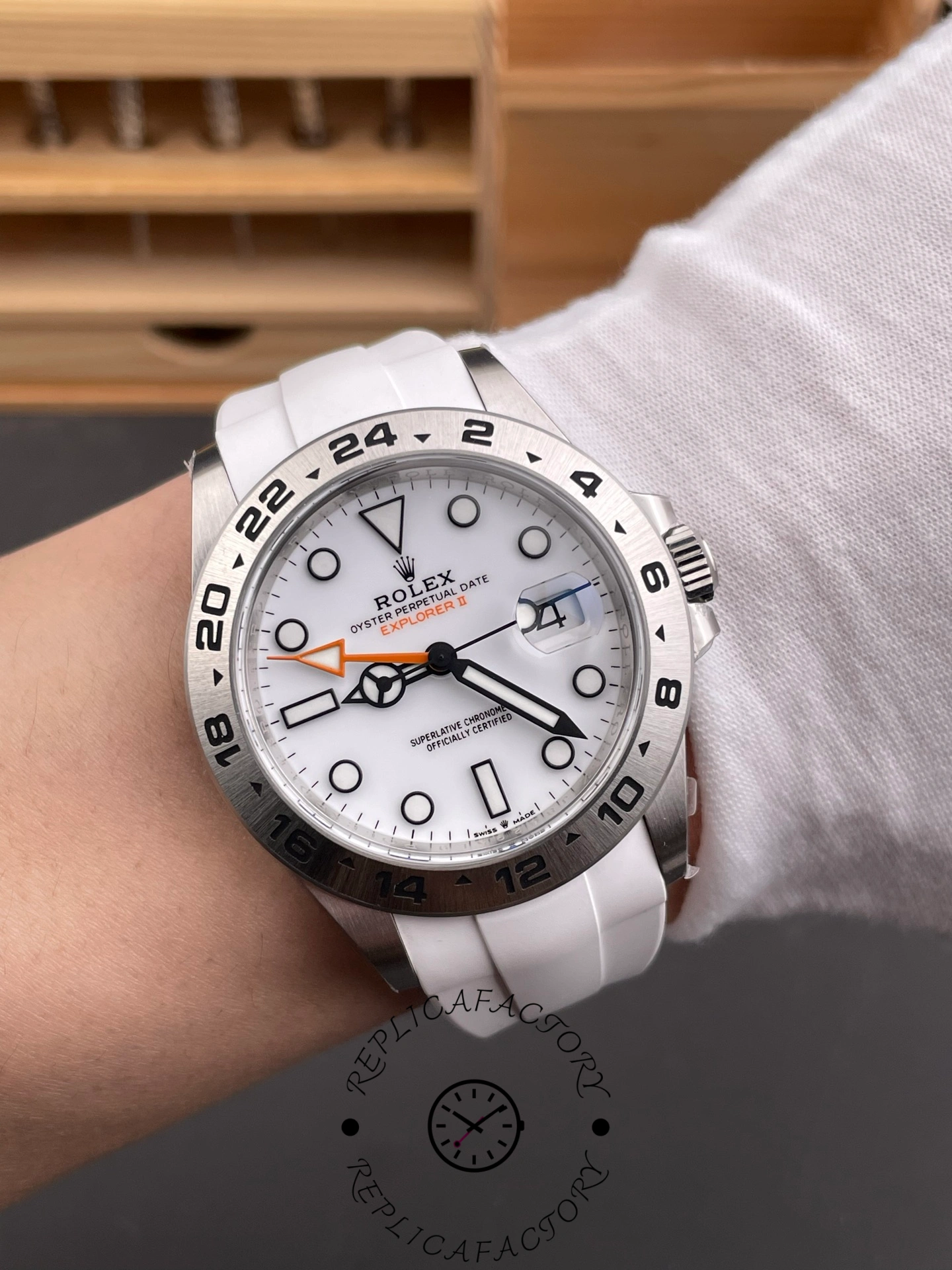 Rolex Explorer II 42mm Deployant Rubber Strap