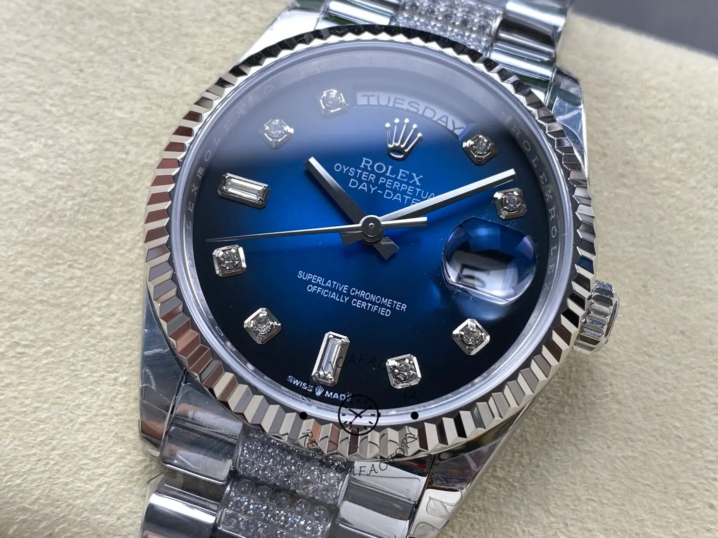 1:1 Clone Rolex Day-Date Blue Ombre Dial 36 President Watch 128239 0029