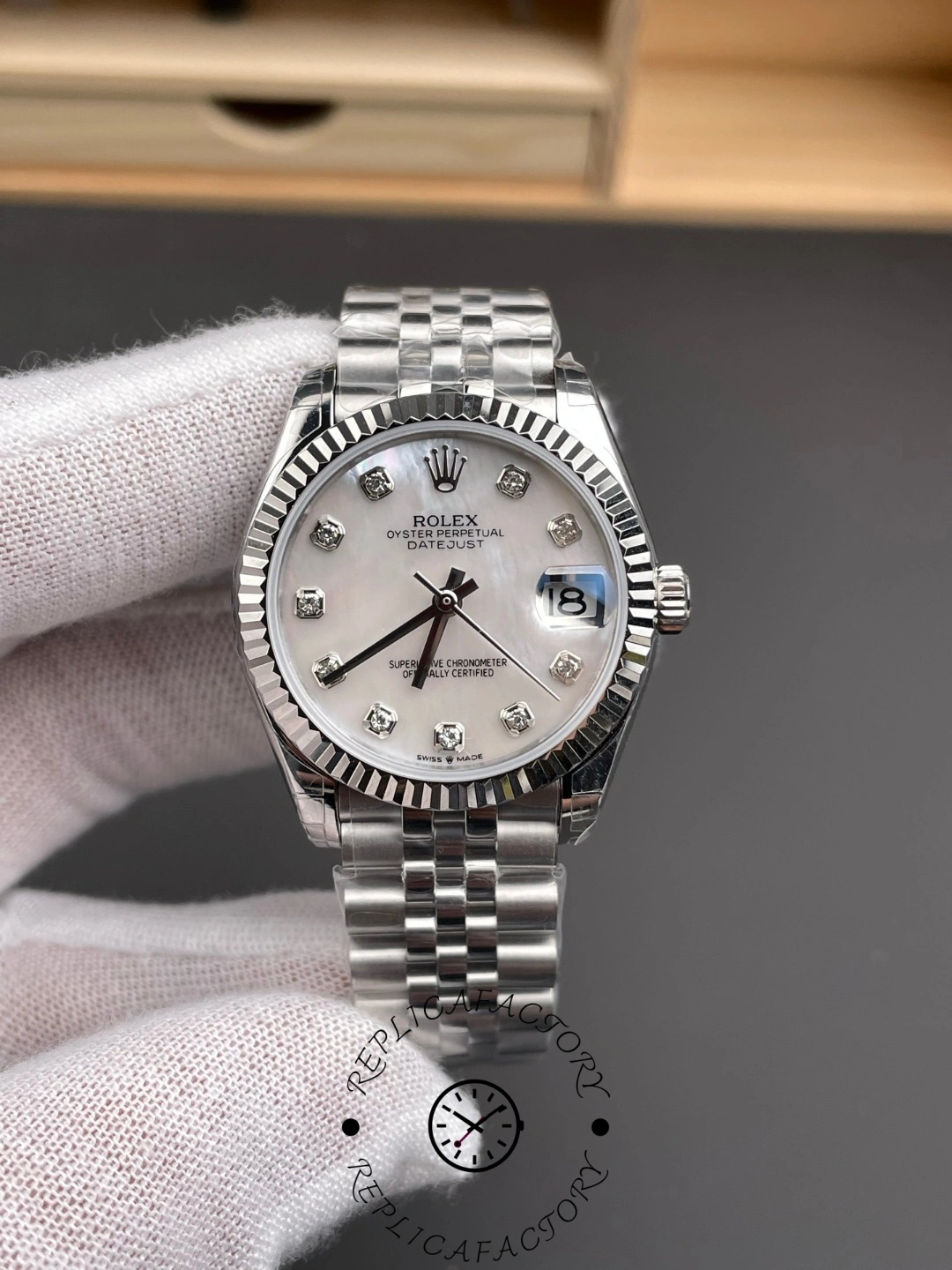 Rolex Datejust 31 Steel & 18K White Gold 278274 0006 Women's Watch