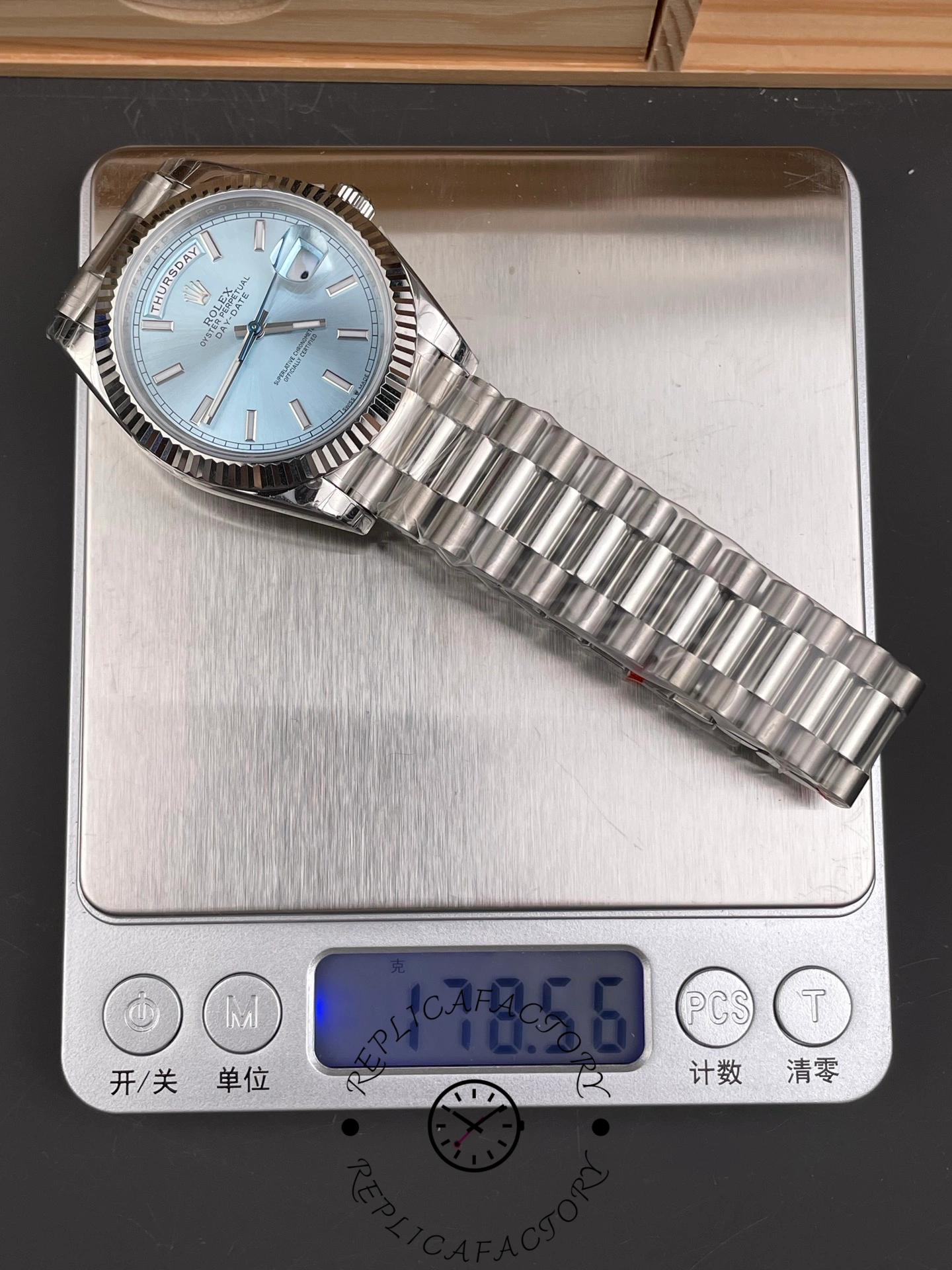 Rolex Day-Date 40 Ice Blue Dial m228236 0018 Men's Watch