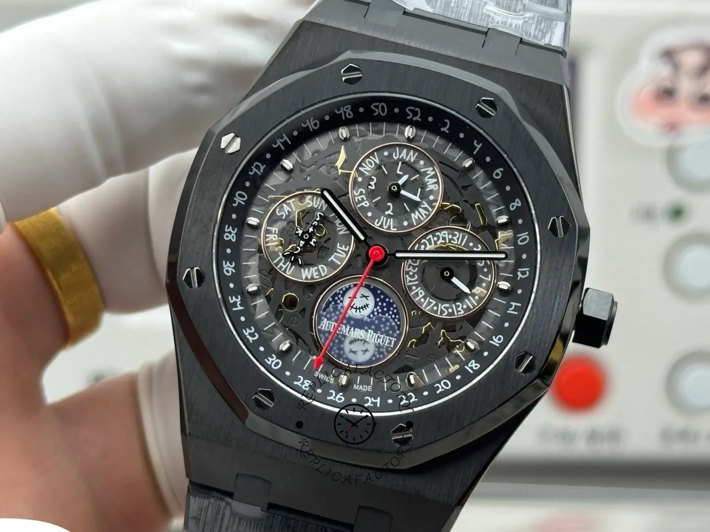 AP Royal Oak Replica 26585CE.OO.1225CE.01 Perpetual Calendar Black Ceramic