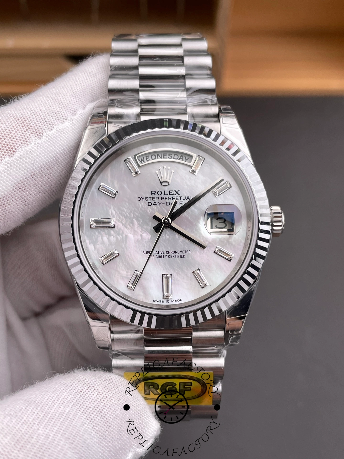 Rolex Day-Date 40 Pearl Diamond Dial M228239-0078