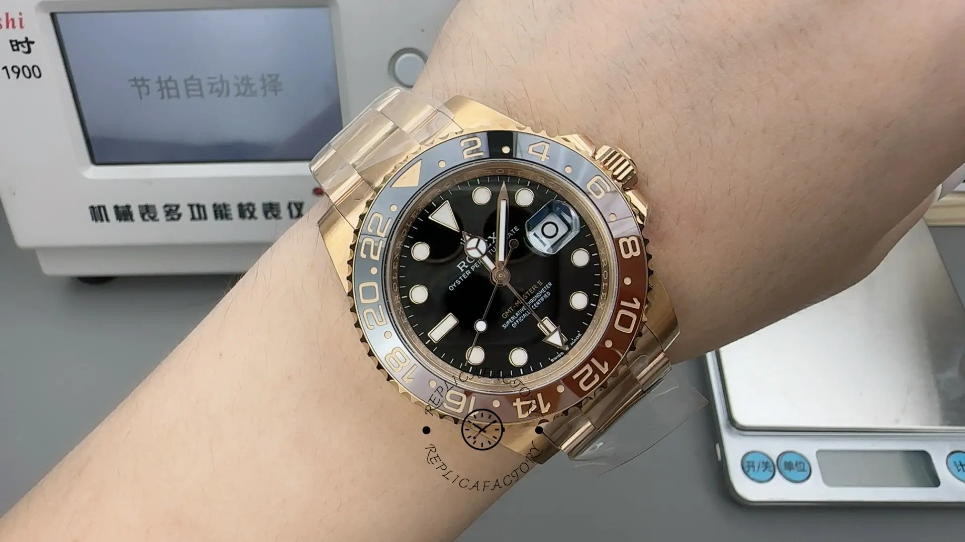 Rolex GMT-Master II 126715CHNR Black Dial Everose case 40MM Mens Replica Watch