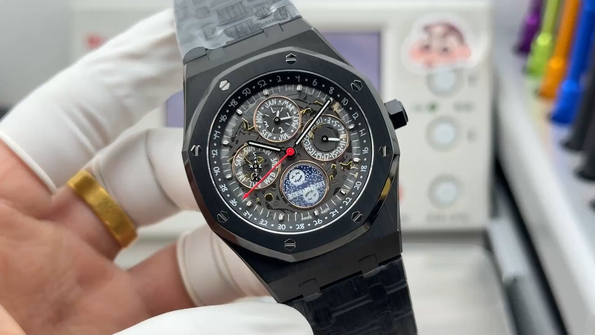AP Royal Oak Replica 26585CE.OO.1225CE.01 Perpetual Calendar Black Ceramic