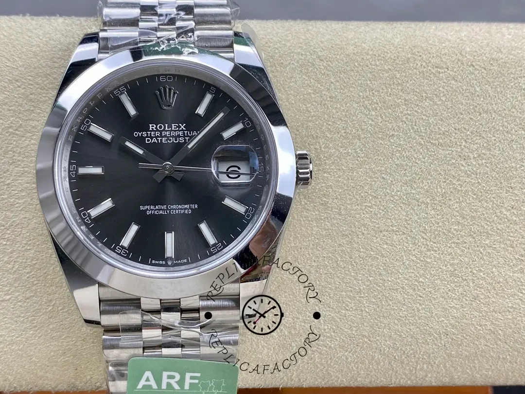 Rolex Datejust 41 Stainless Steel Grey Dial Jubilee Band M126300 0008 Men's Watch