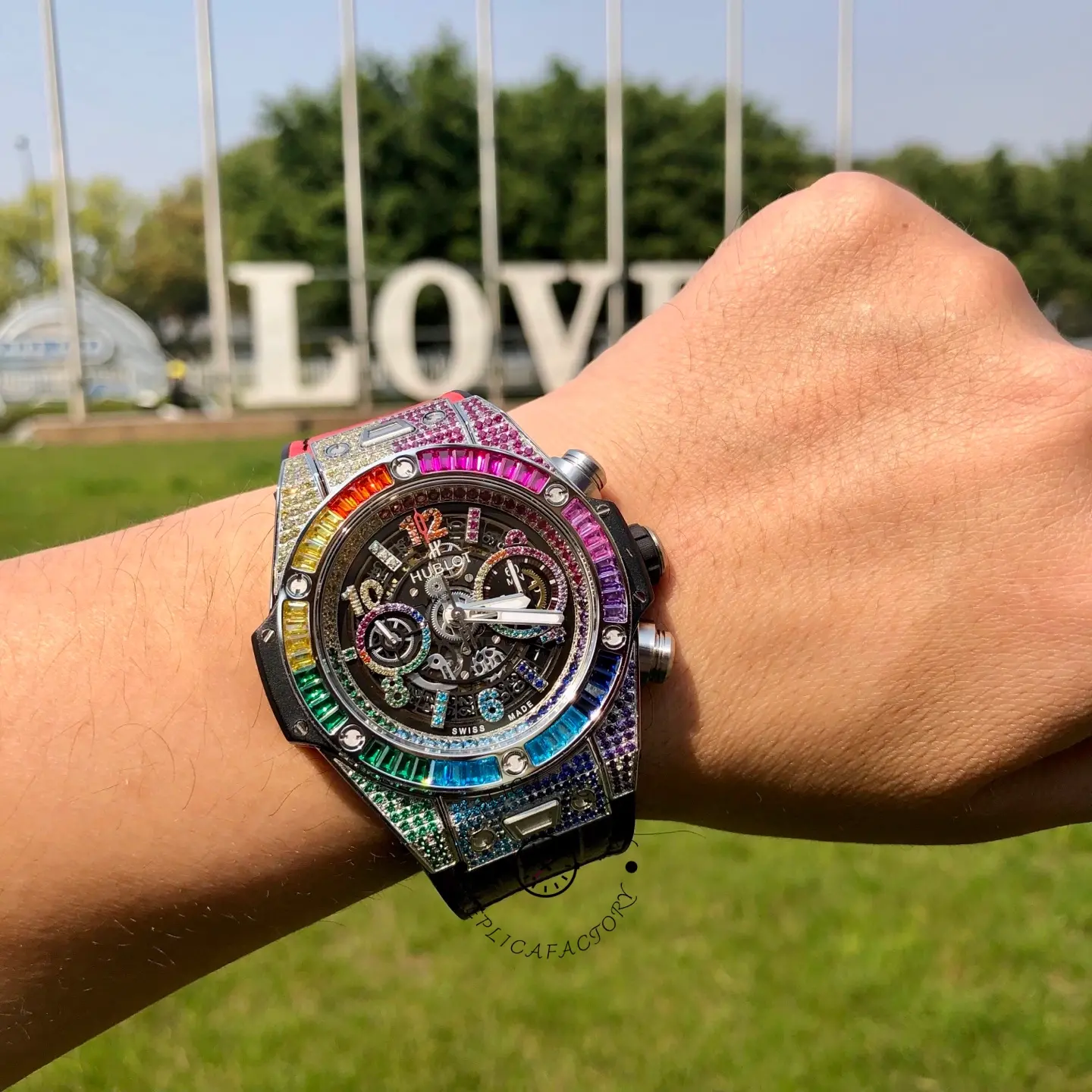 Hublot Big Bang Unico 1:1 Clone 45 Rainbow 411.OX.9910.LR.0999 Men's Watch
