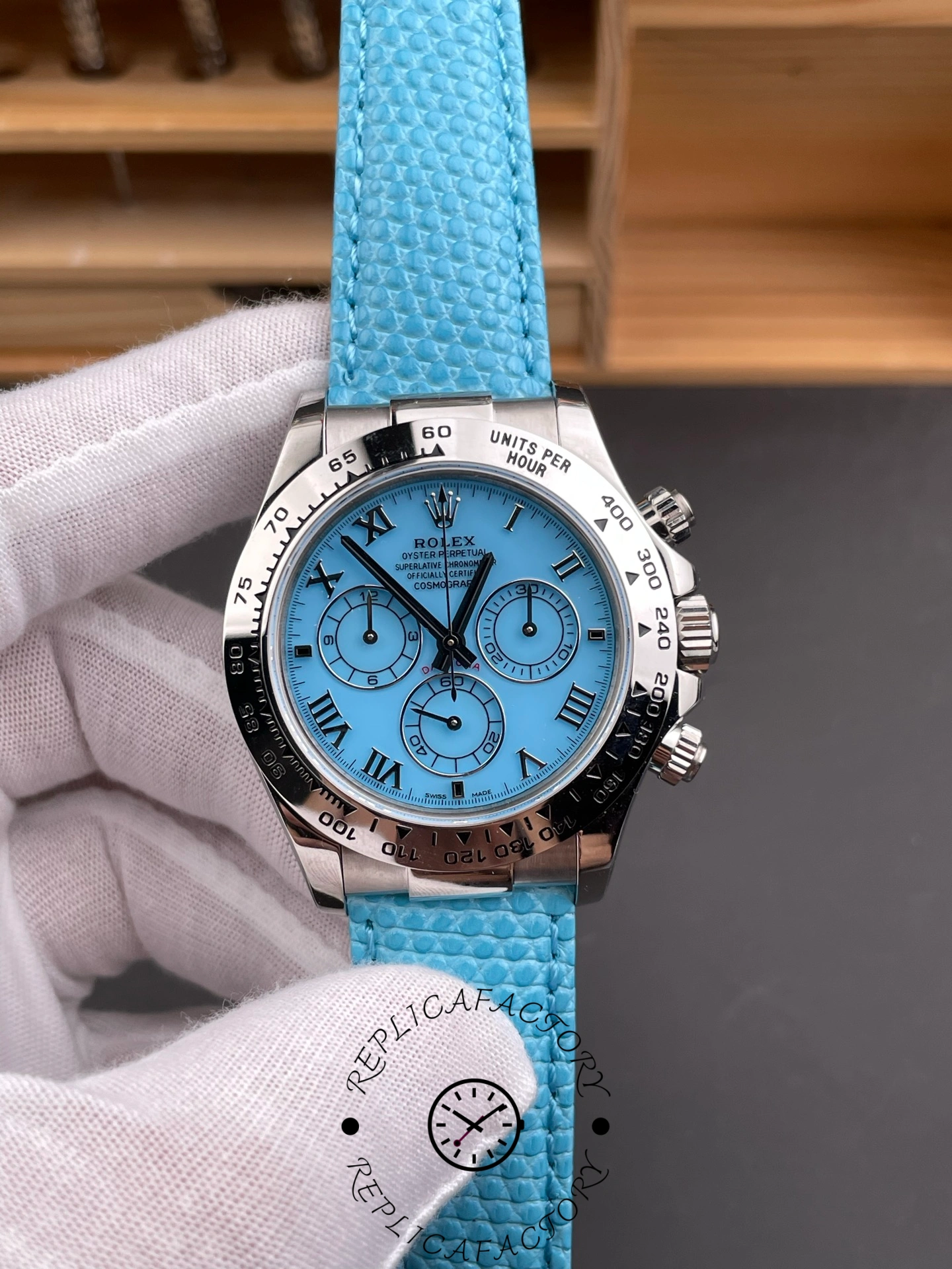 Rolex Daytona Turquoise Blue Beach White Gold 40MM 116519