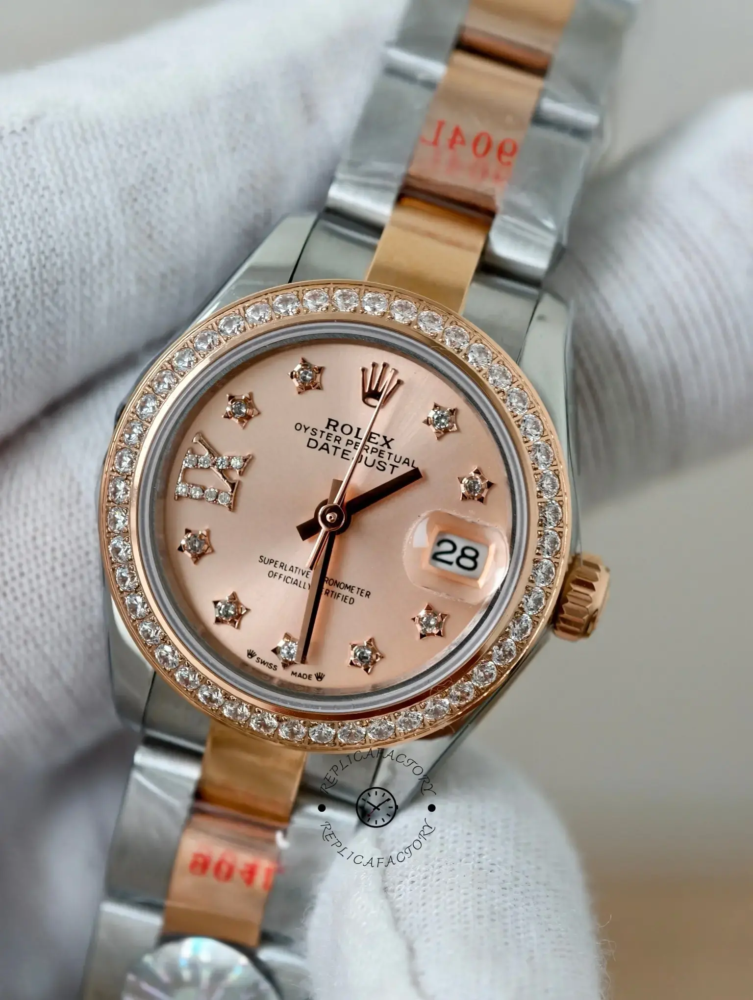 Rolex Lady-Datejust 28 Two-Tone Oyster Steel Strap 279381RBR-0028 Replica