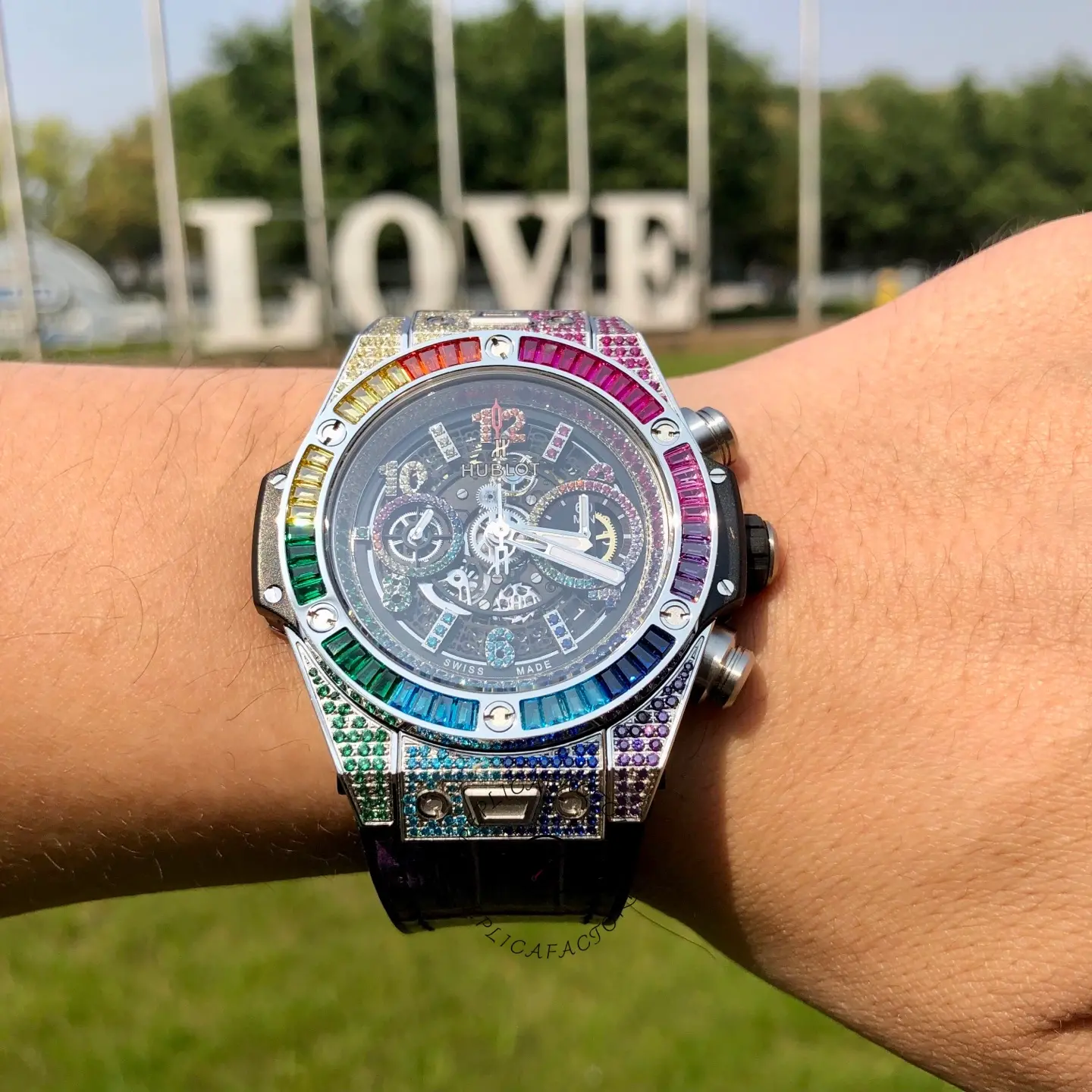 Hublot Big Bang Unico 1:1 Clone 45 Rainbow 411.OX.9910.LR.0999 Men's Watch