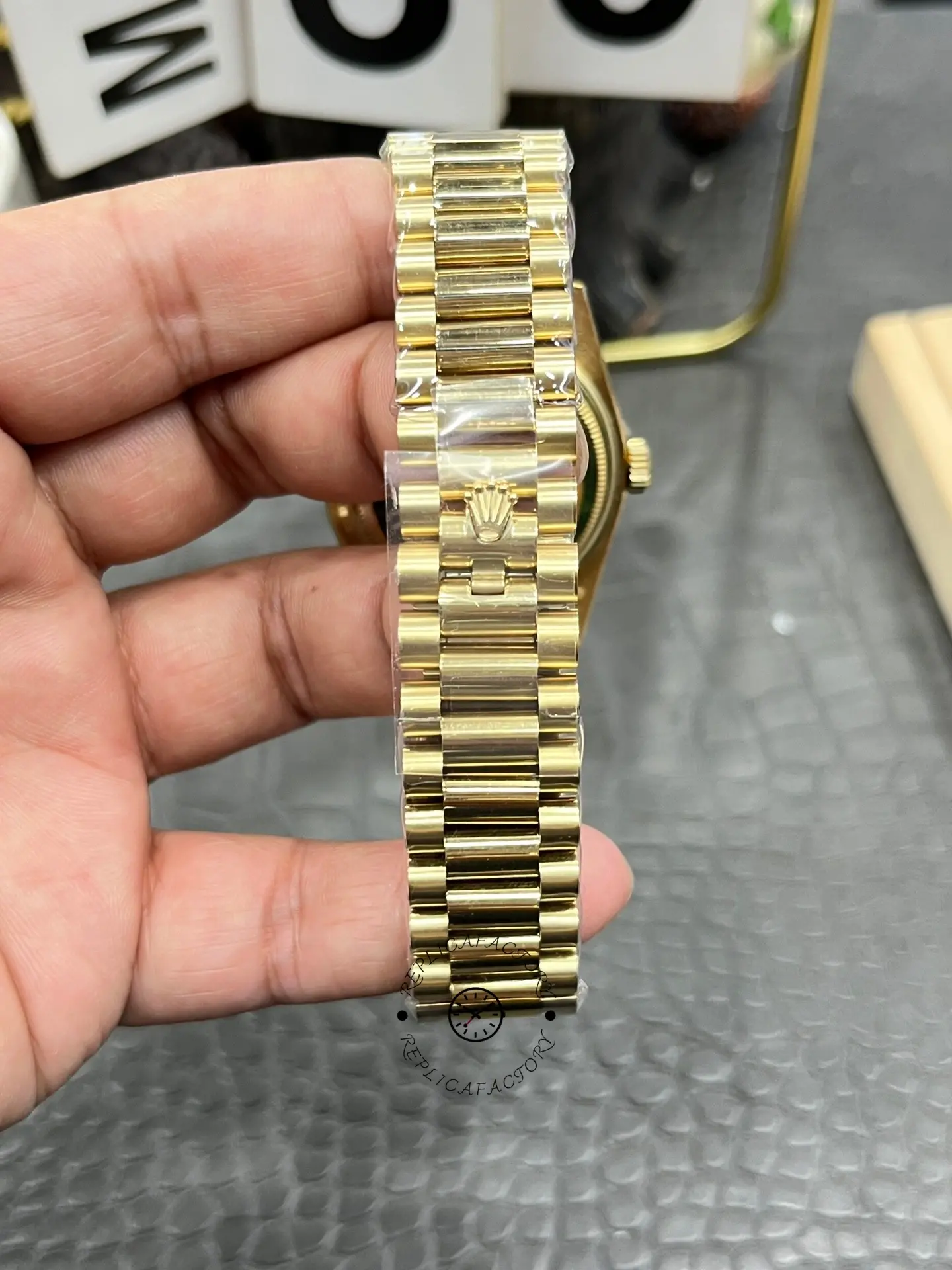 Rolex Day-Date 18038 36mm President Men's Onyx Dial Watch 1:1 Clone