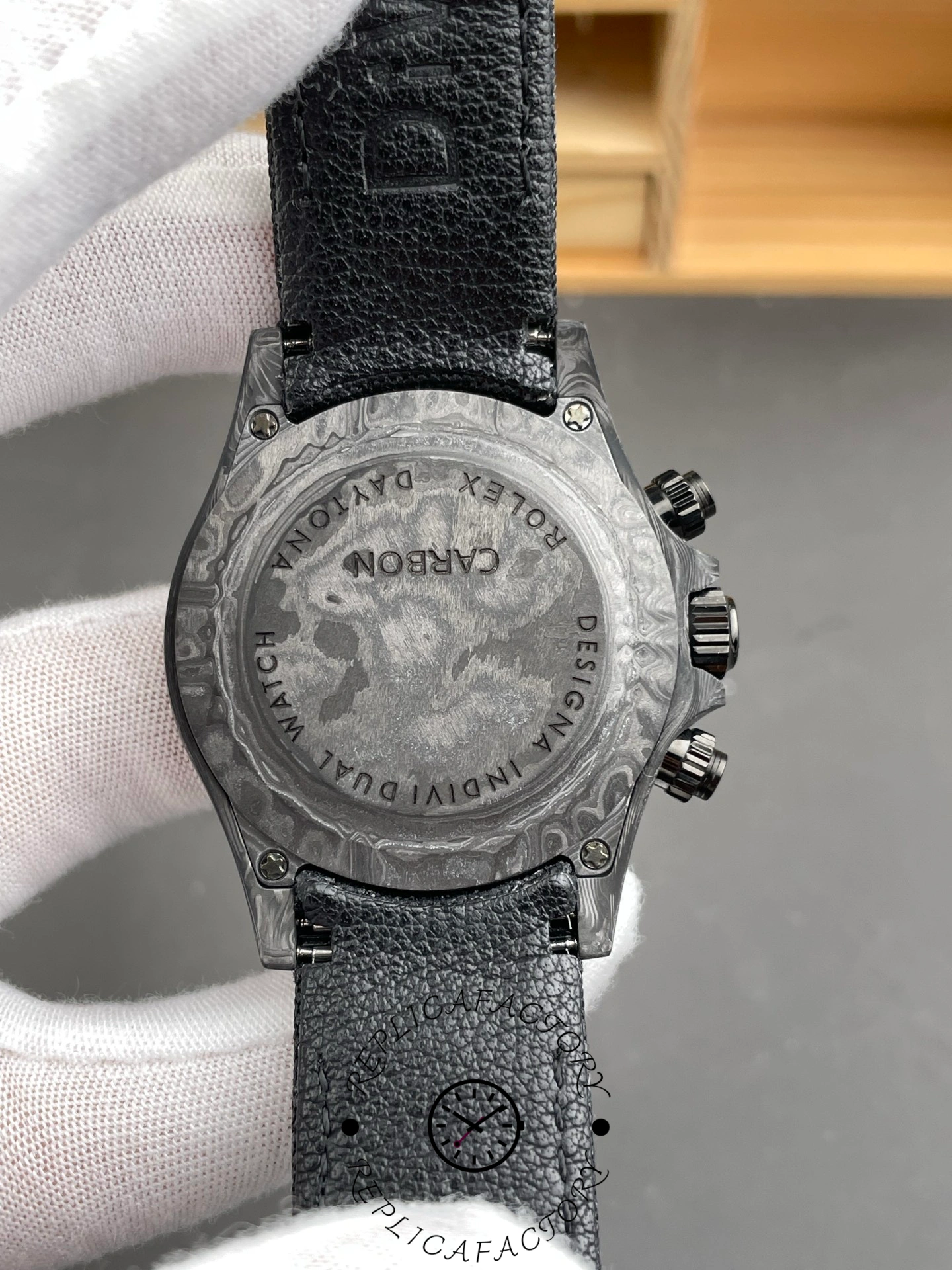 Rolex Daytona DIW Carbon Fiber Skeleton Black Replica Watch