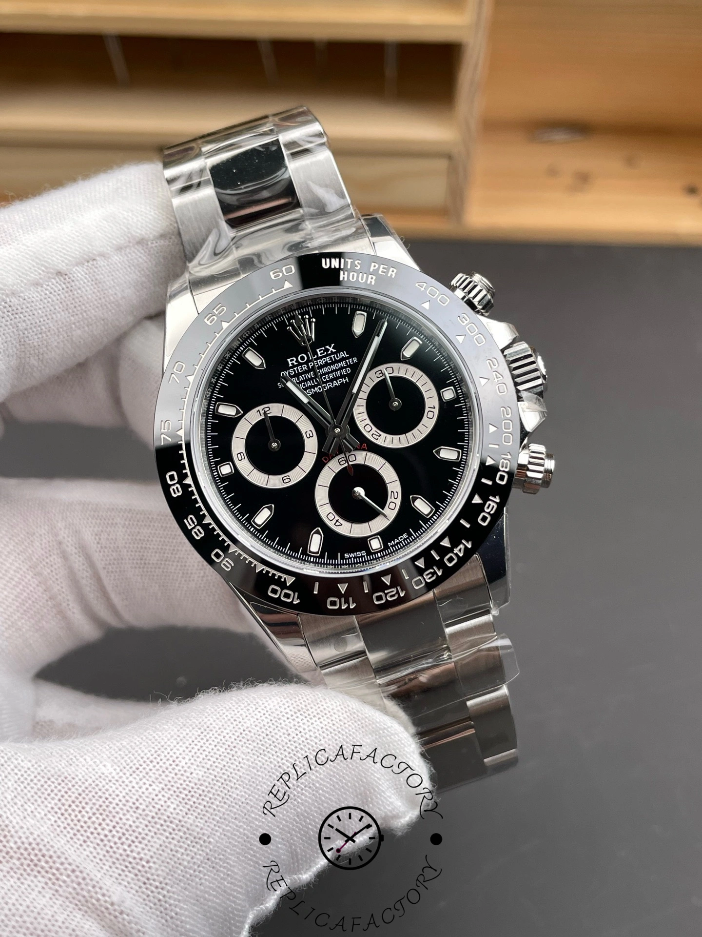 Rolex Cosmograph Daytona 116500LN Ceramic Bezel Black Dial 40mm Mens Replica Watch