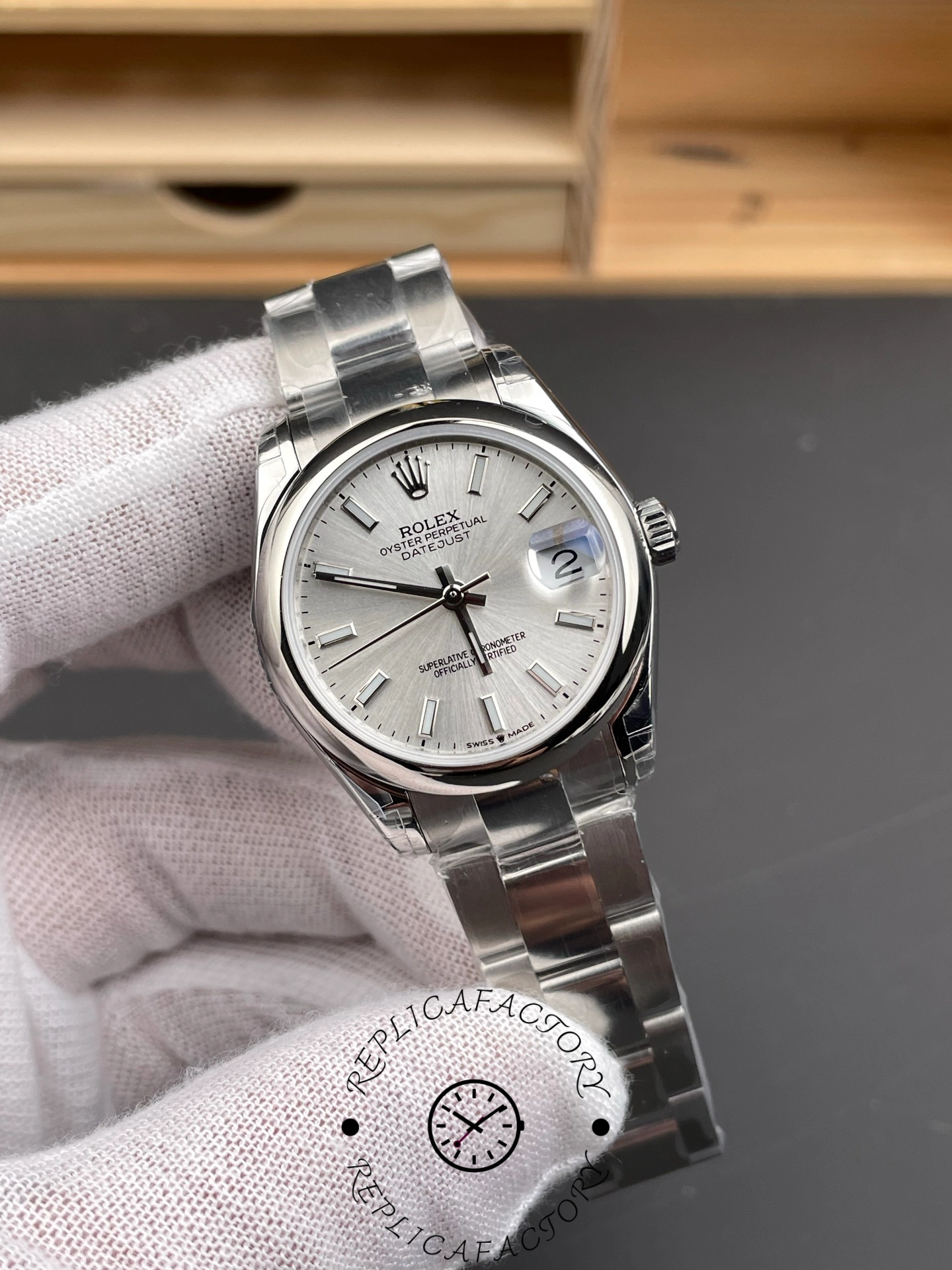 Rolex Datejust 31 Silver Dial Domed Bezel 278240 0005 Women's Watch