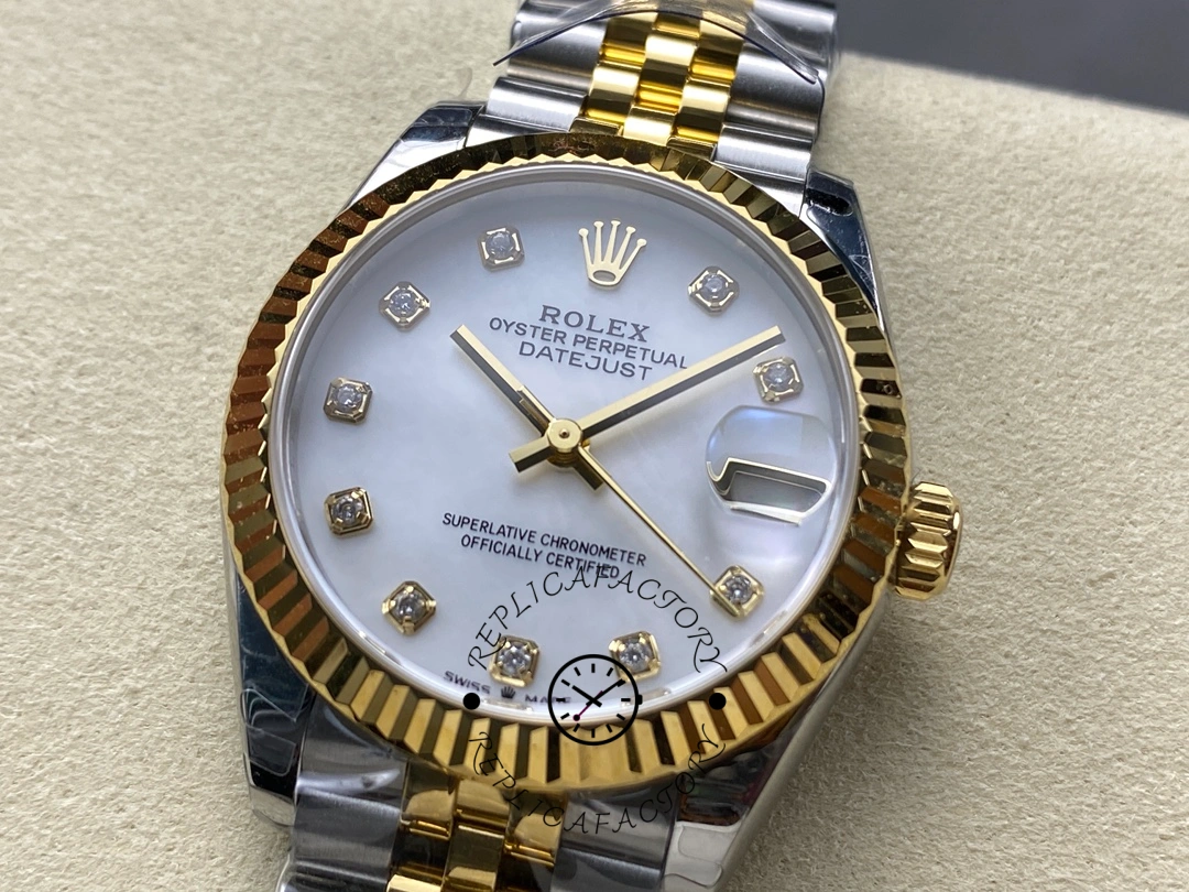 Rolex Datejust 31mm Stainless Steel and Yellow Gold 278273 0028 Mop Diamond Jubilee