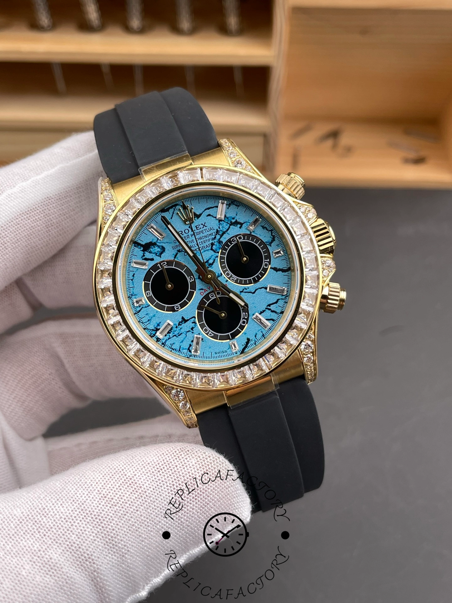 Rolex Daytona 126538TBR Turquoise Stone Dial Diamond Bezel
