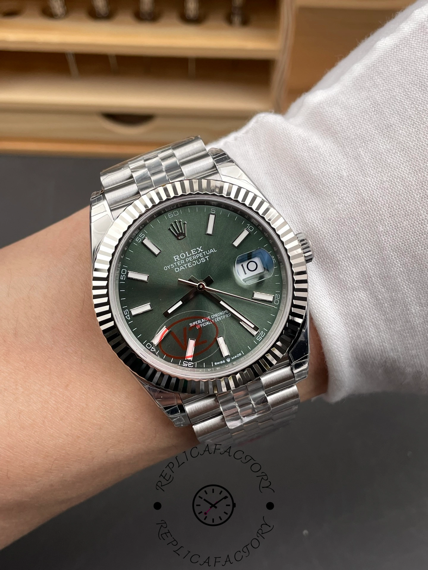 Rolex Datejust 126334 0028 41 Oystersteel and White Gold Mens Watch