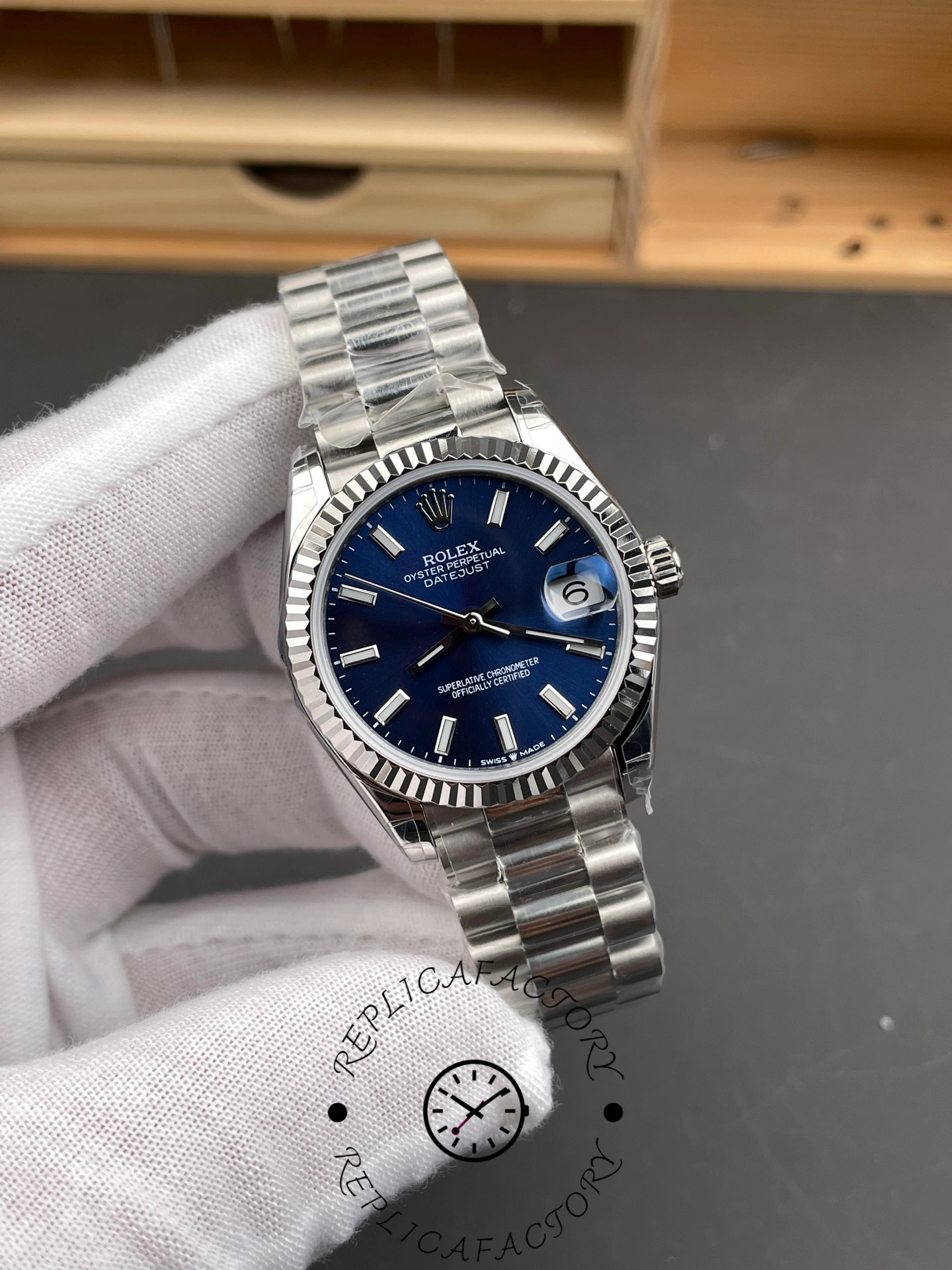 Rolex Datejust 31 Fluted Bezel Blue Dial m278274 Women's Watch