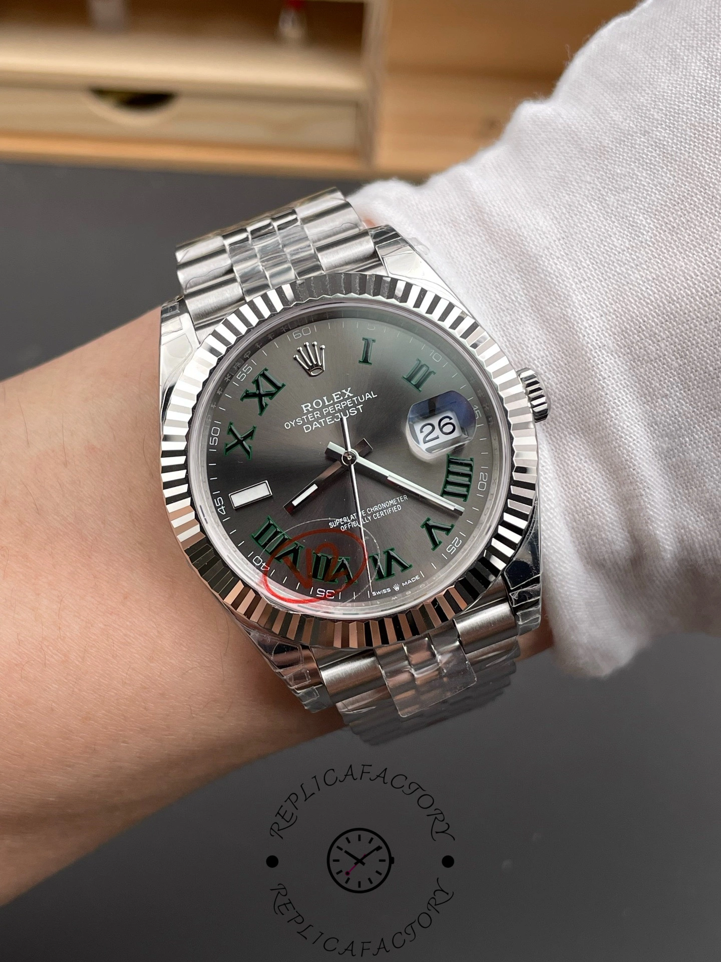 Rolex Datejust 126334 0022 41mm Slate Grey Roman Dial Men's Watch
