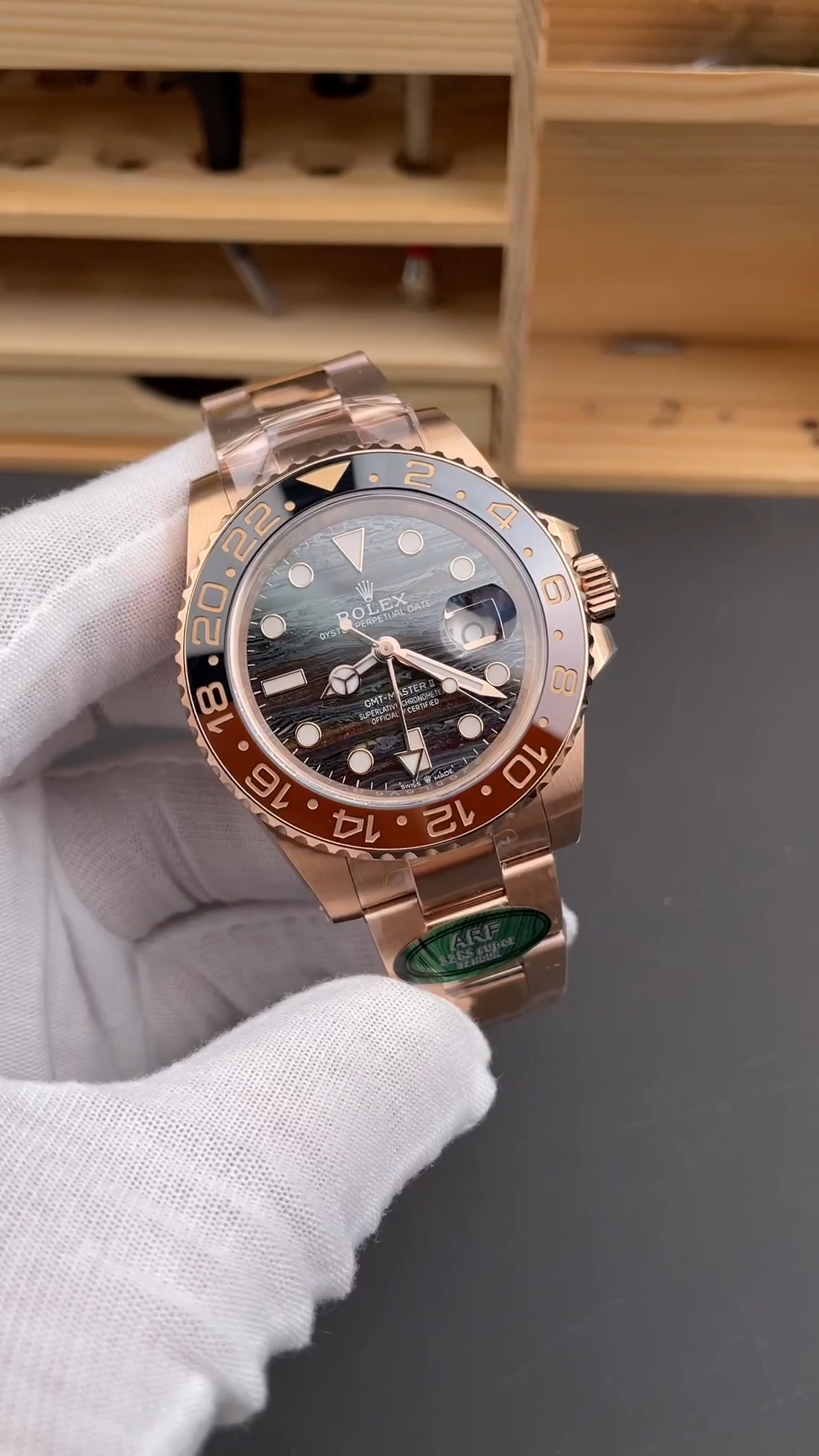 2025 Rolex GMT Master II 18k Everose Gold M126715CHNR 0002 Replica