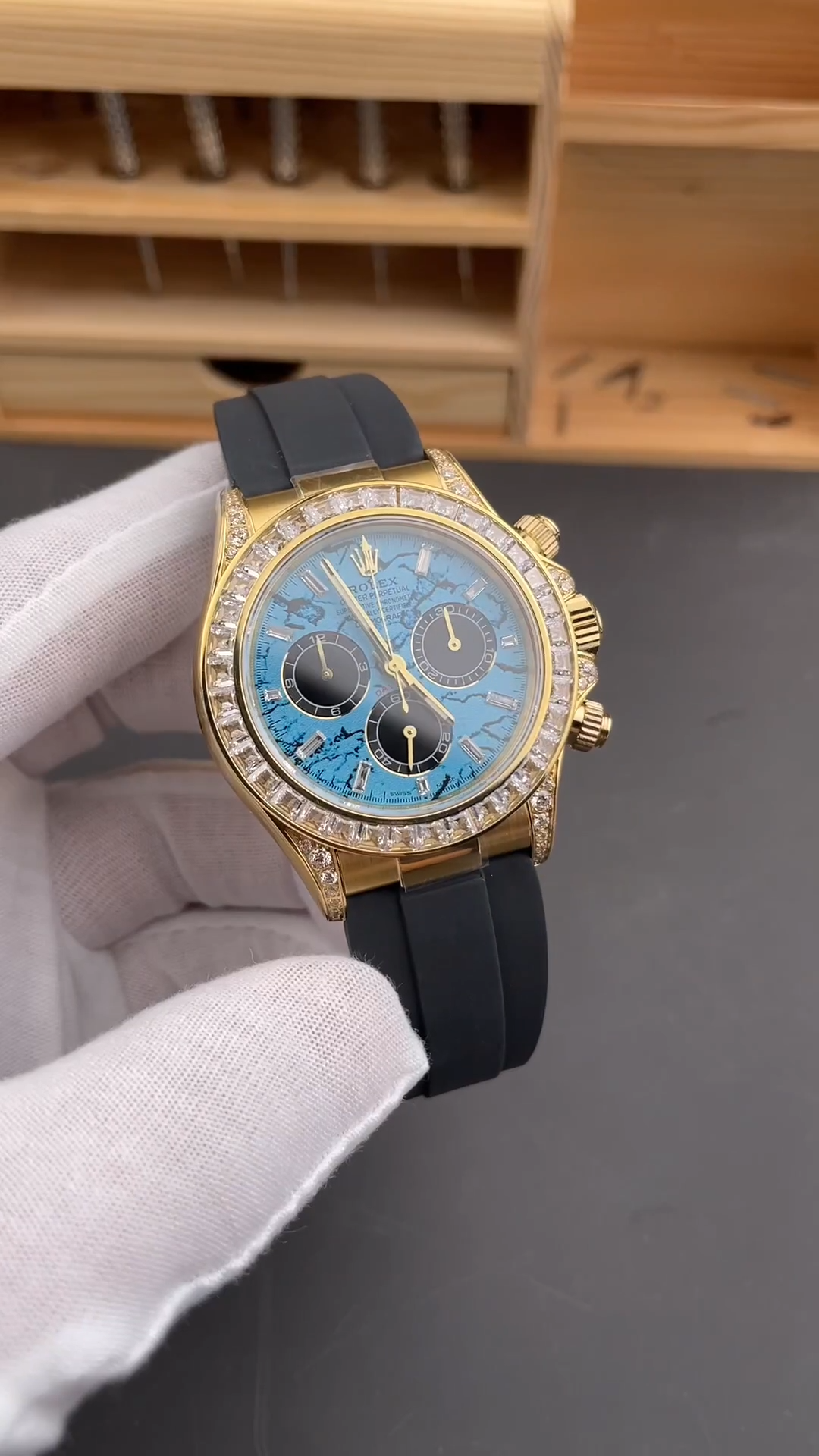 Rolex Daytona 126538TBR Turquoise Stone Dial Diamond Bezel