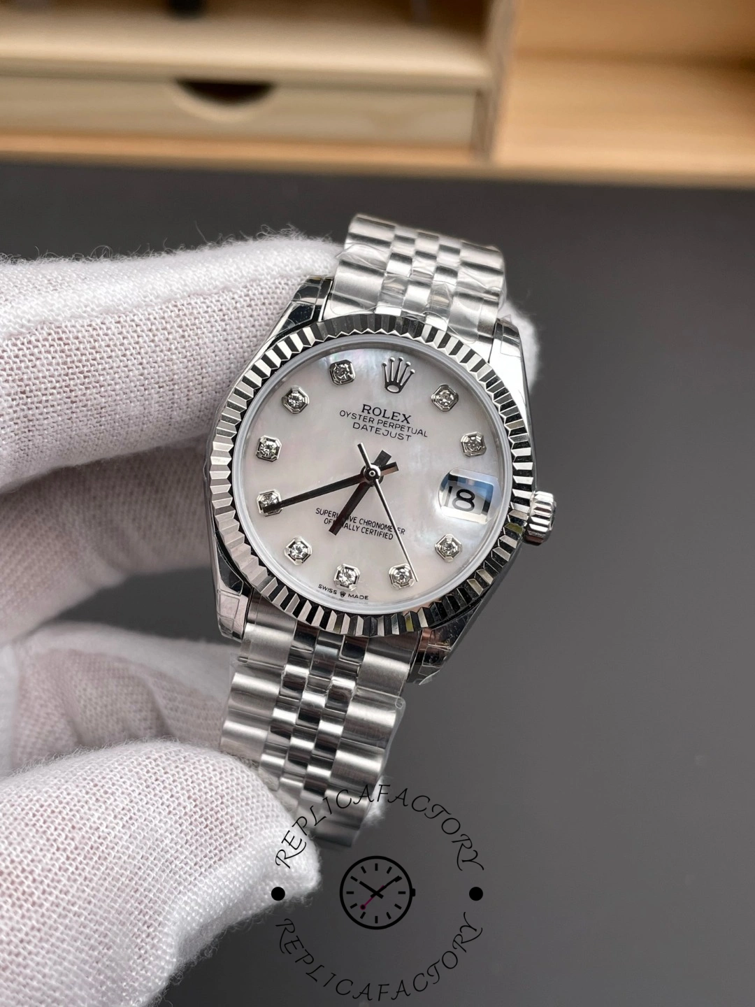 Rolex Datejust 31 Steel & 18K White Gold 278274 0006 Women's Watch