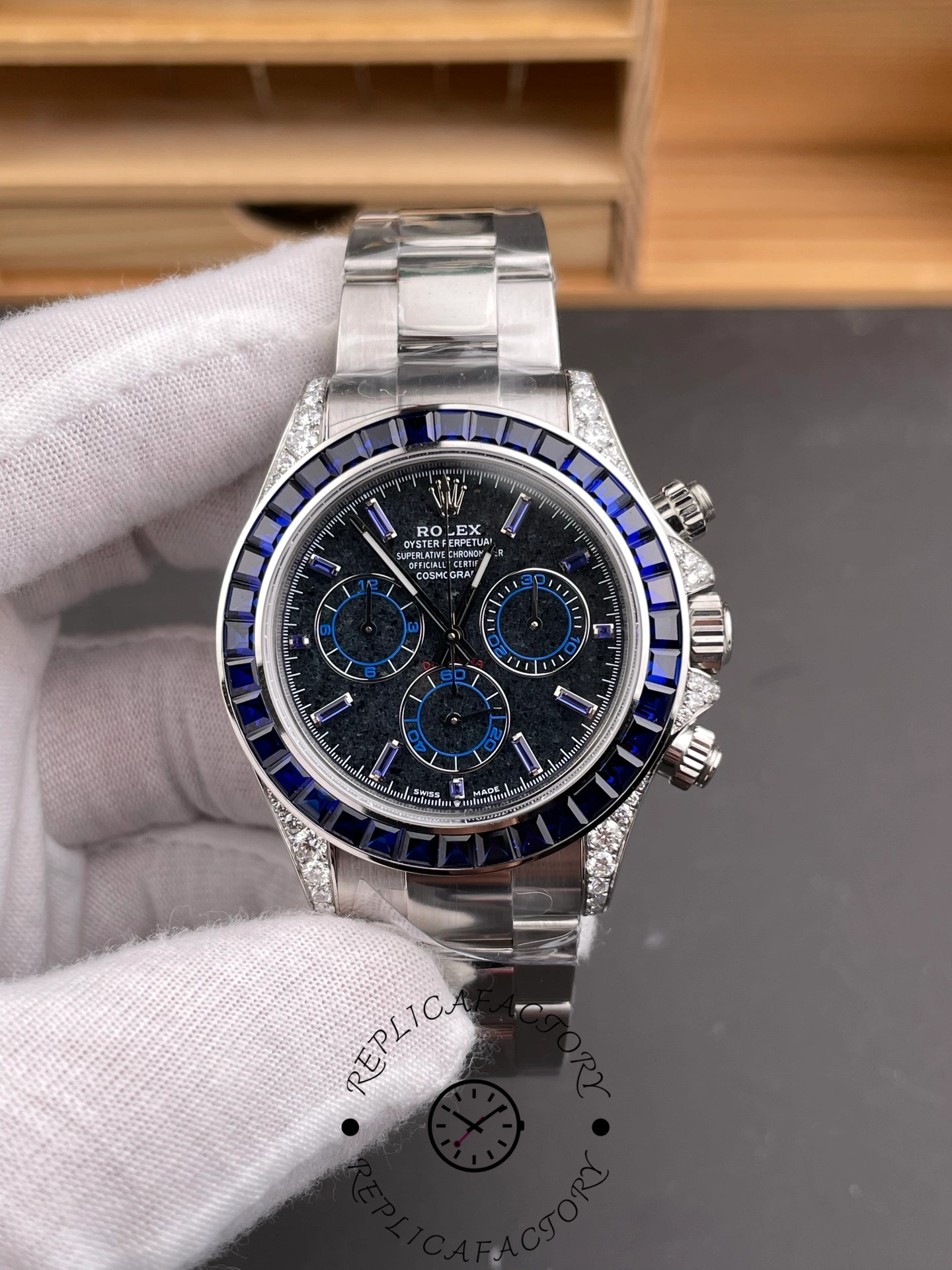 Rolex Daytona Replica 126599TSA Silver Sheen Obsidian Dial 40 Sapphire Bezel