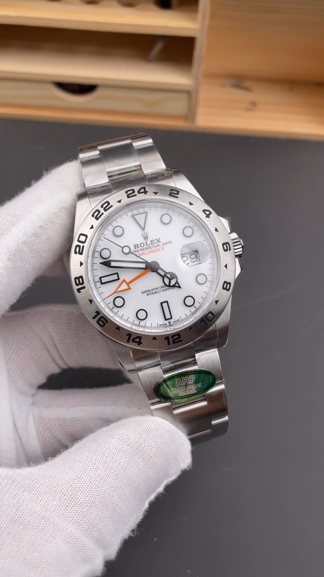 Rolex Explorer II m226570 0001 Stainless Steel White Dial 42MM Mens Replica Watch