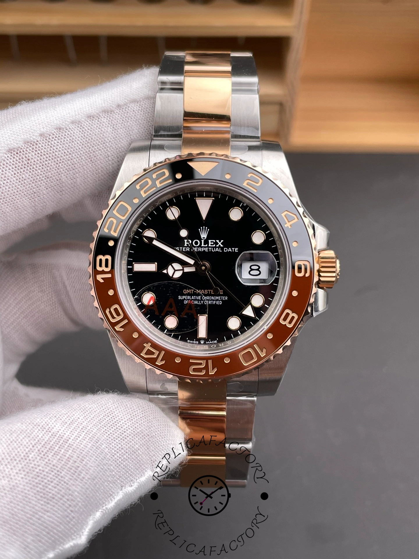 Rolex GMT-Master II 126711CHNR Black Dial 40mm Mens Replica Watch