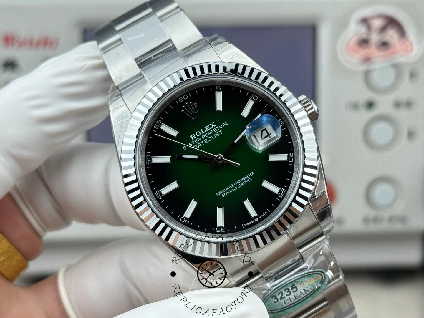 1:1 Rolex Datejust 126334-0033 Steel Green Ombré Dial 41mm