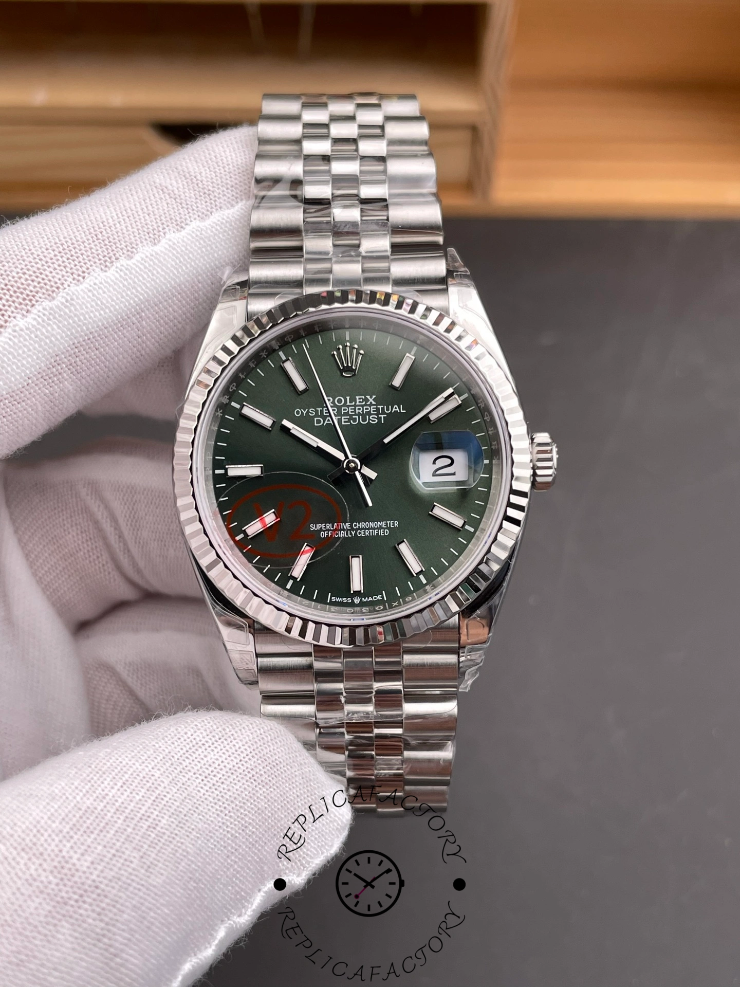 Rolex Datejust 126234 Stainless Steel Mint Green Dial 36MM Unisex Replica Watch