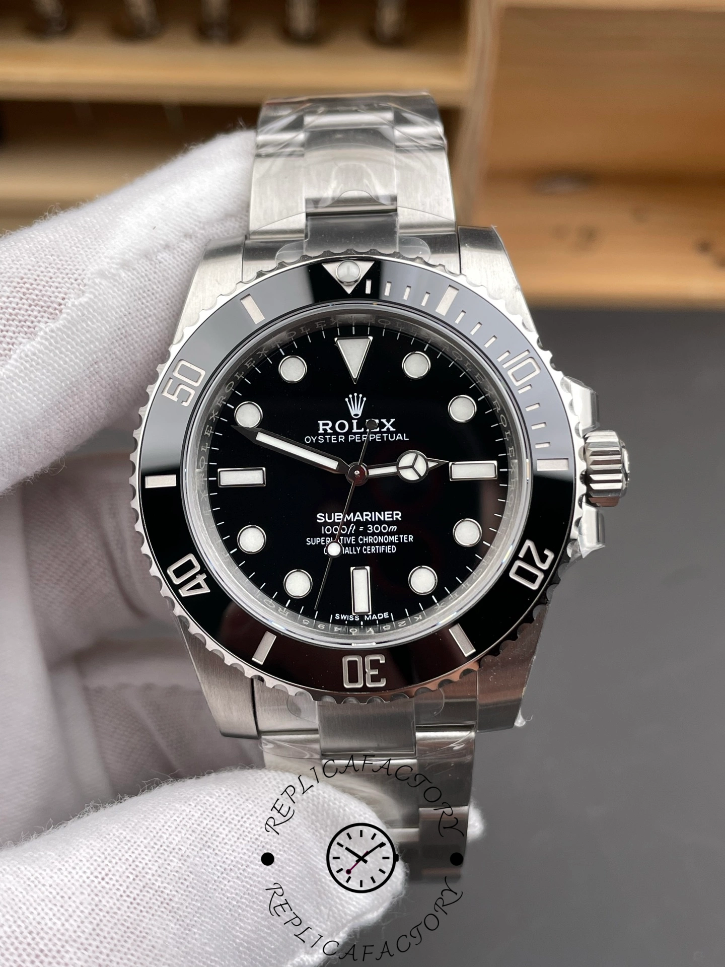 Rolex Submariner 114060 Stainless Steel Black Dial 40mm Mens Replica Watch