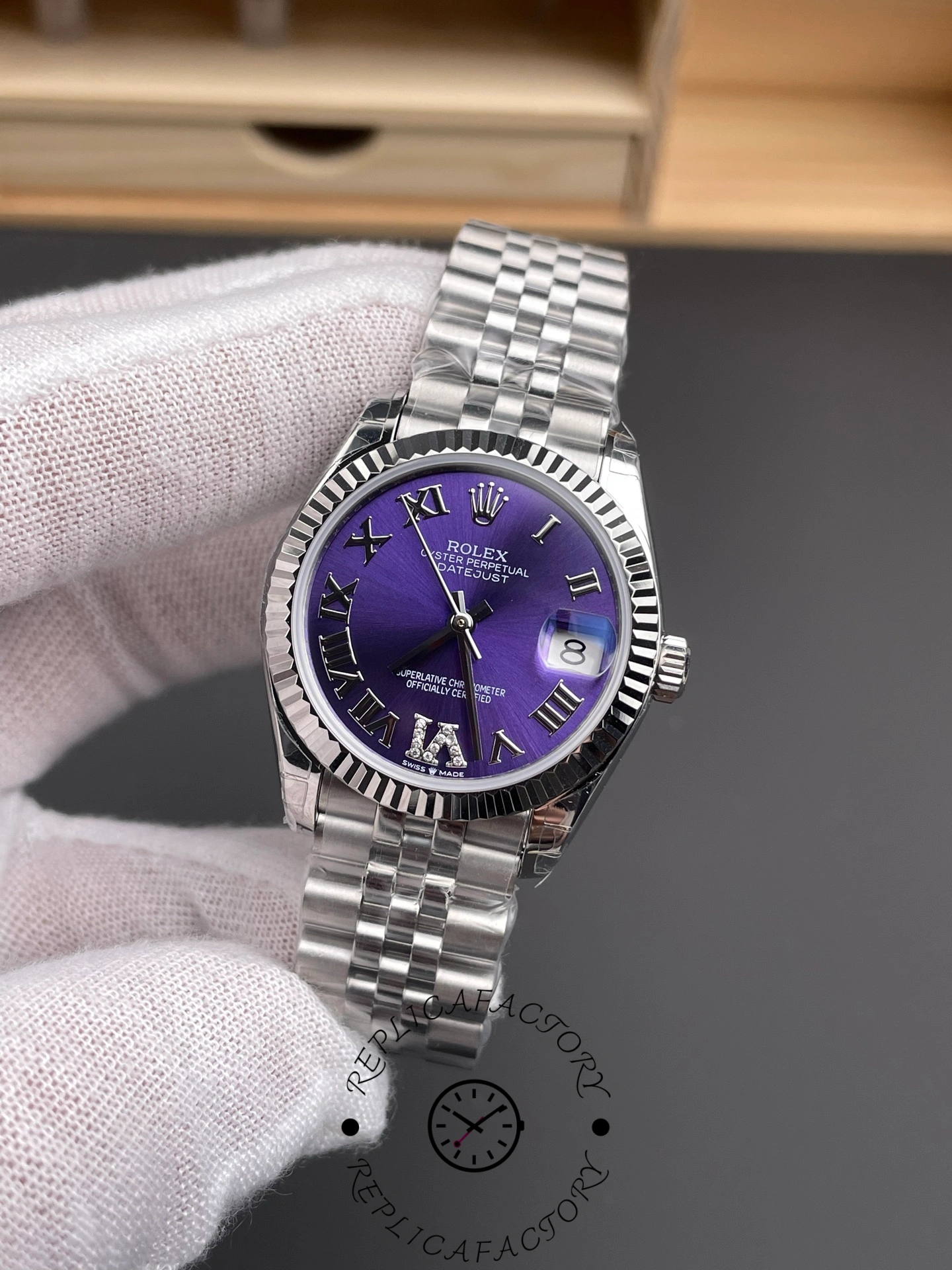 Rolex Datejust 31 Purple Dial Jubilee Bracelet 278274 0026 Women's Watch