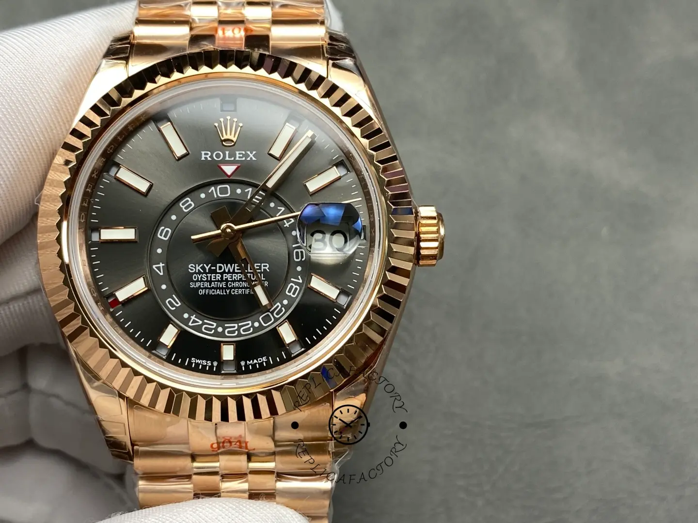 Rolex Sky Dweller 42mm Everose Gold and Slate Grey Dial M336935-0008