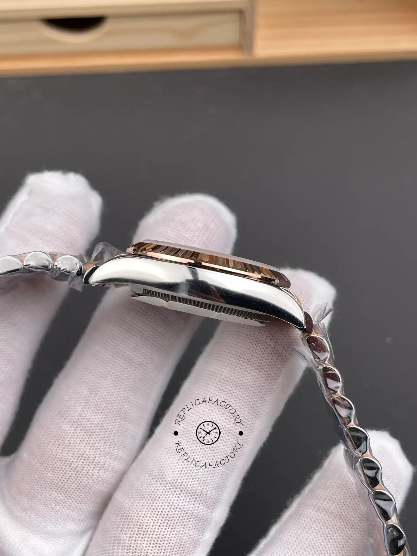 Rolex Datejust 28 Brown Dial Two Tone Strap 279171-0011 Replica