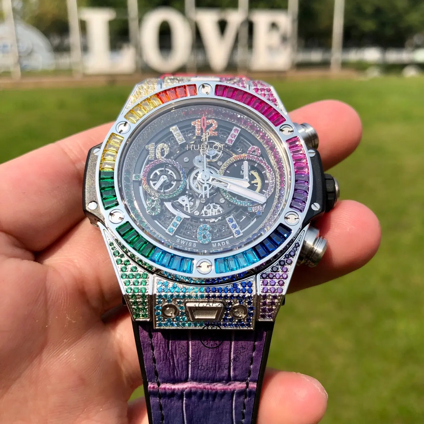Hublot Big Bang Unico 1:1 Clone 45 Rainbow 411.OX.9910.LR.0999 Men's Watch