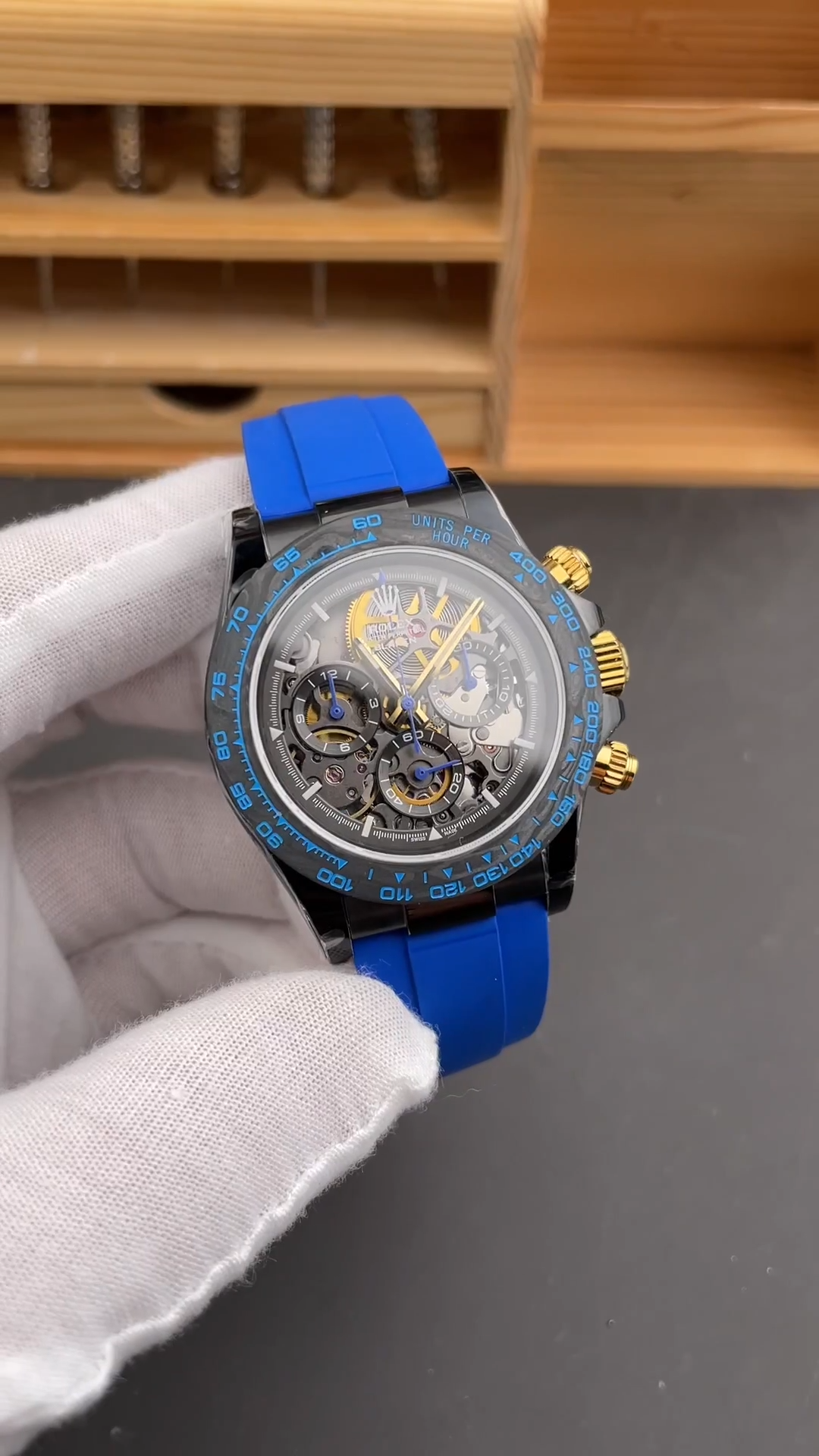 Rolex Cosmogrpah Daytona Blue Skeleton Carbon 40mm 116500LN