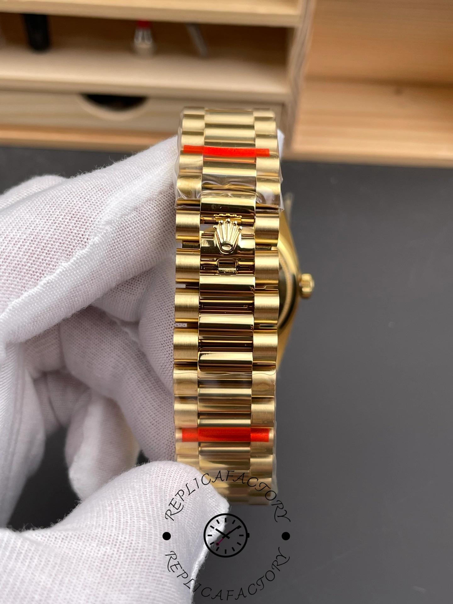 Rolex Day Date 128238-0106 36mm Yellow Gold Fluted Bezel Emoji Puzzle Dial
