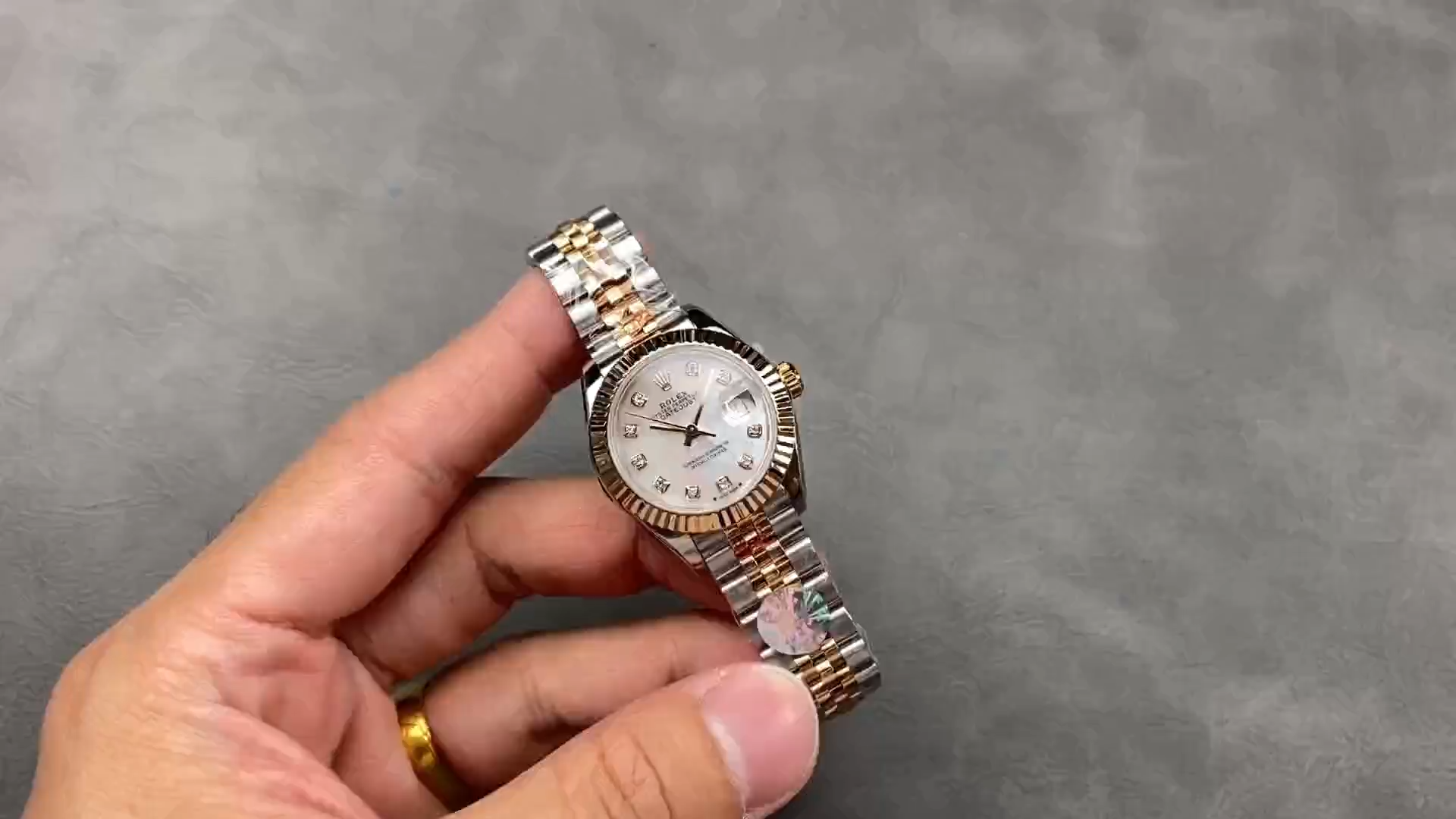 Rolex Datejust 28mm Stainless Steel and Everose Gold 279171 0013 Mop Diamond Jubilee