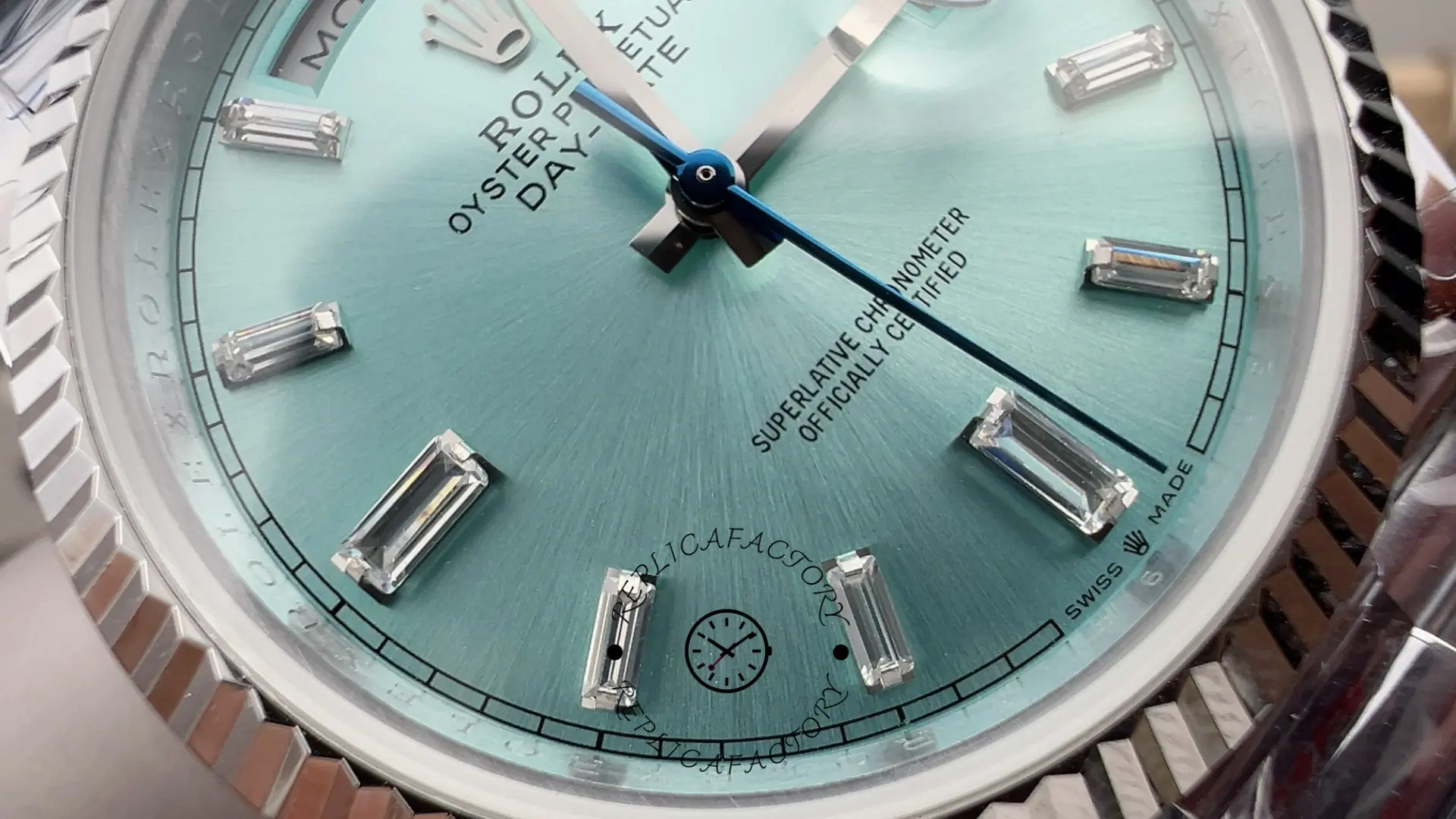 Rolex Day Date 36 Fluted Bezel Platinum Bracelet 128236 0009