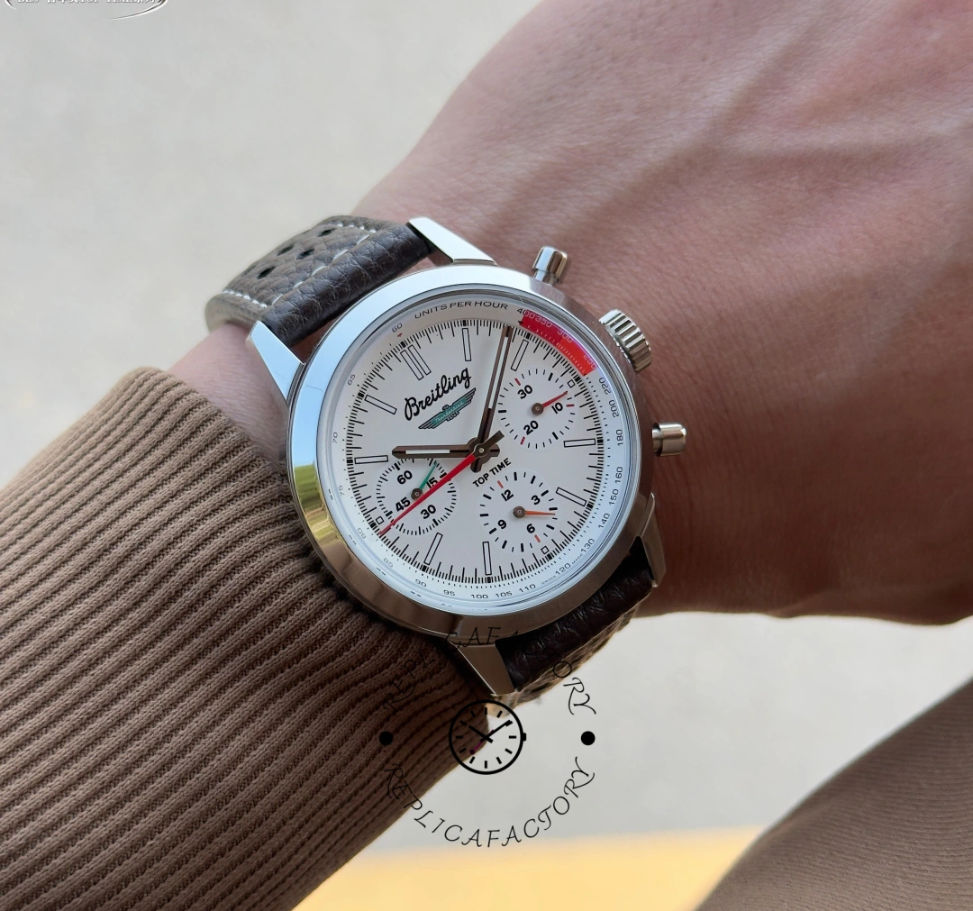 Breitling Top Time B01 AB01766A1A1X1 Ford Thunderbird 41 Brown Leather Strap Replica