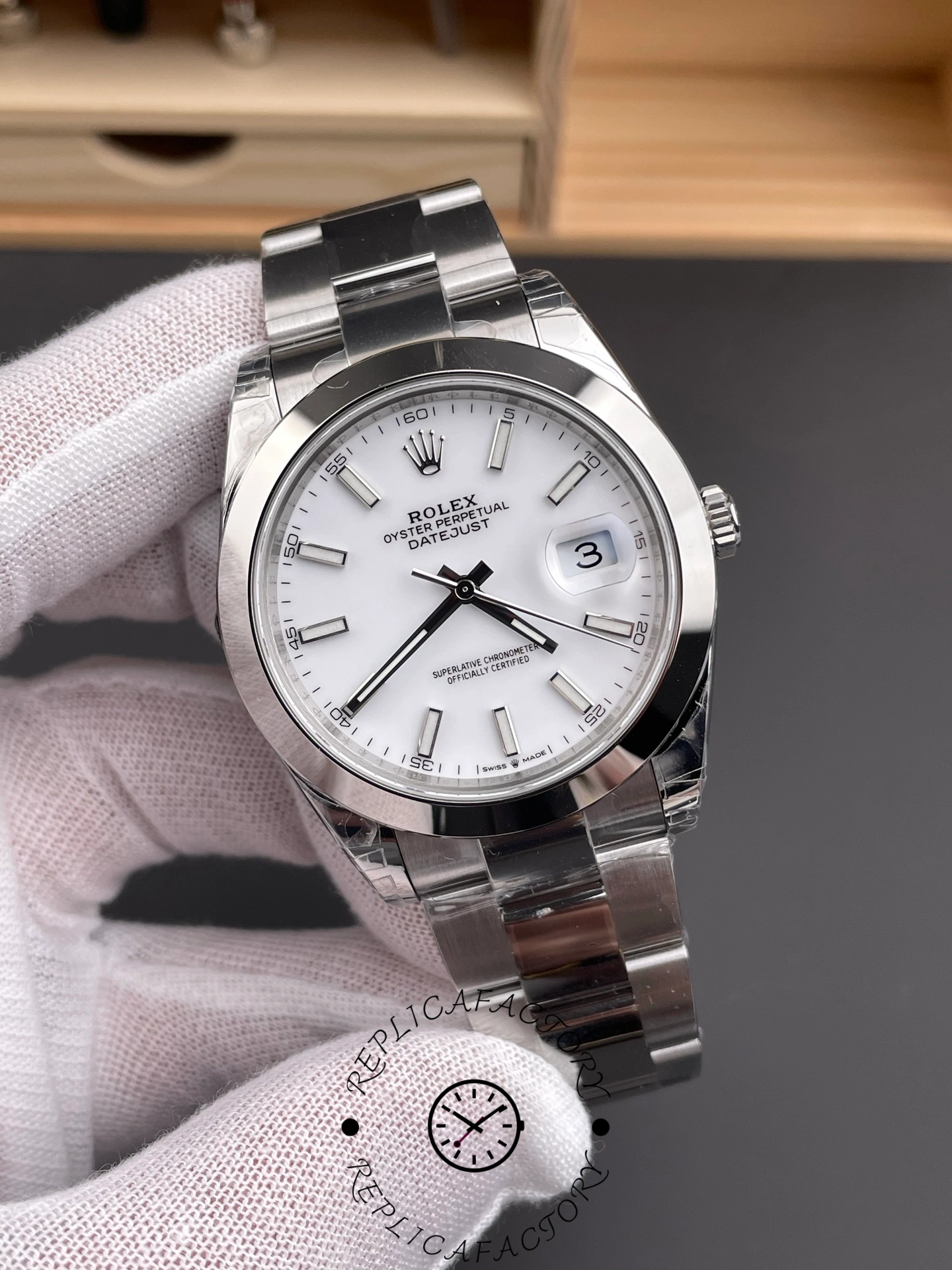 Rolex Datejust 41 Stainless Steel White Dial M126300 0005 Men's Watch