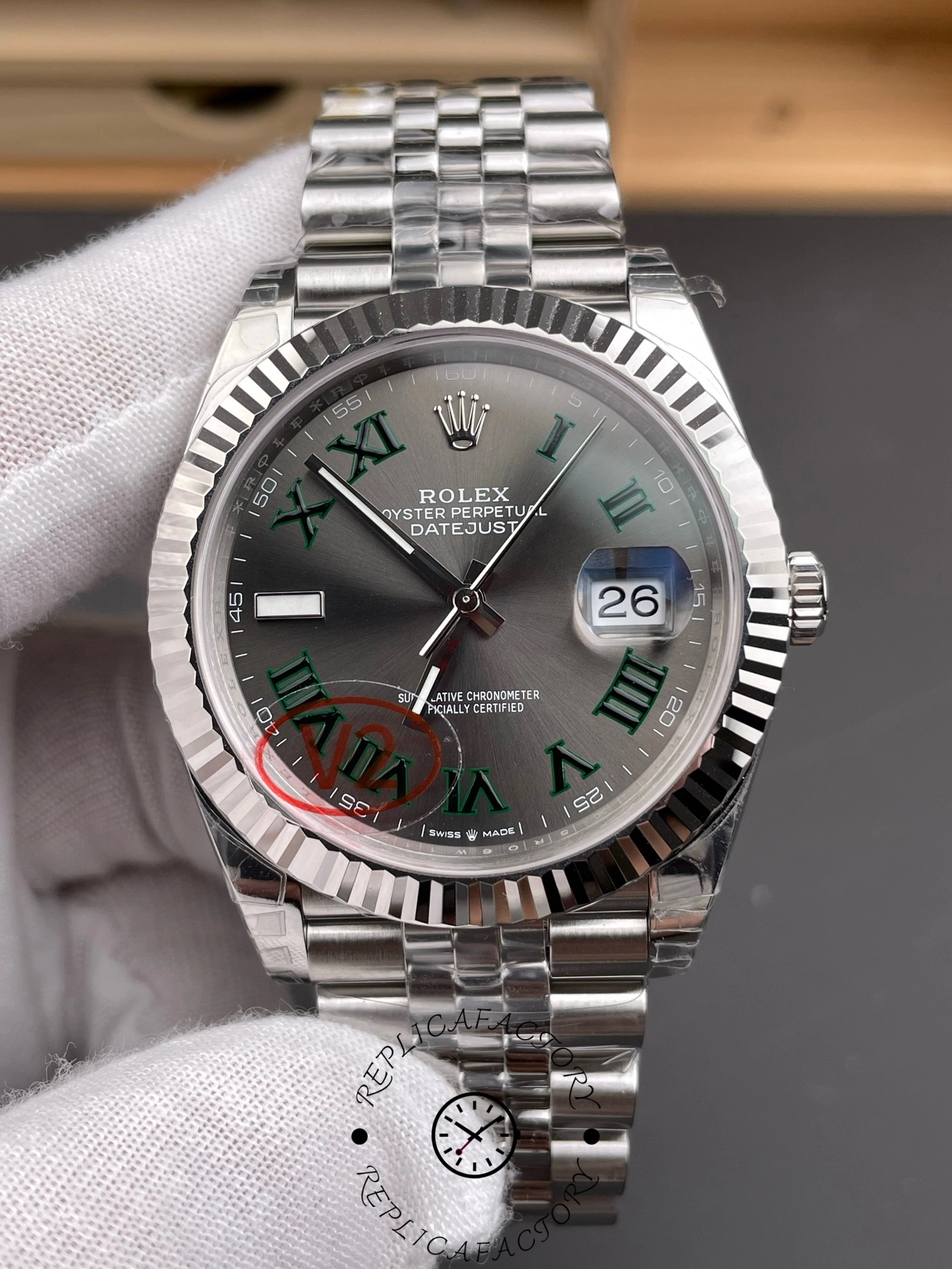 Rolex Datejust 126334 0022 41mm Slate Grey Roman Dial Men's Watch