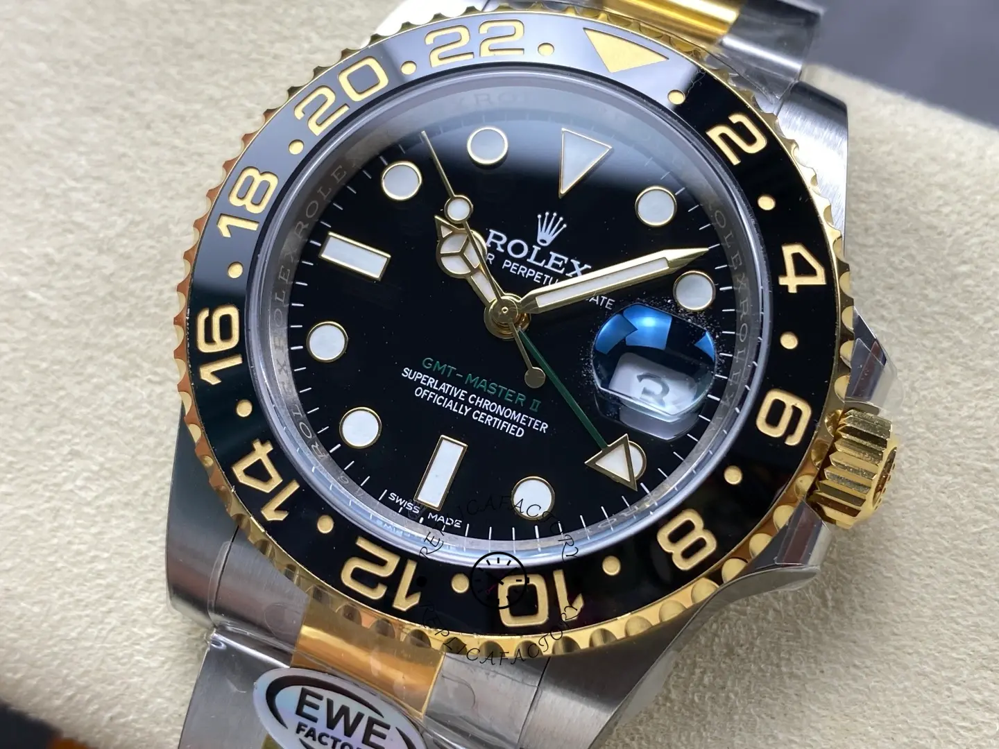 Rolex GMT-Master II 116713LN stainless steel case Black Dial 40mm Mens Replica Watch