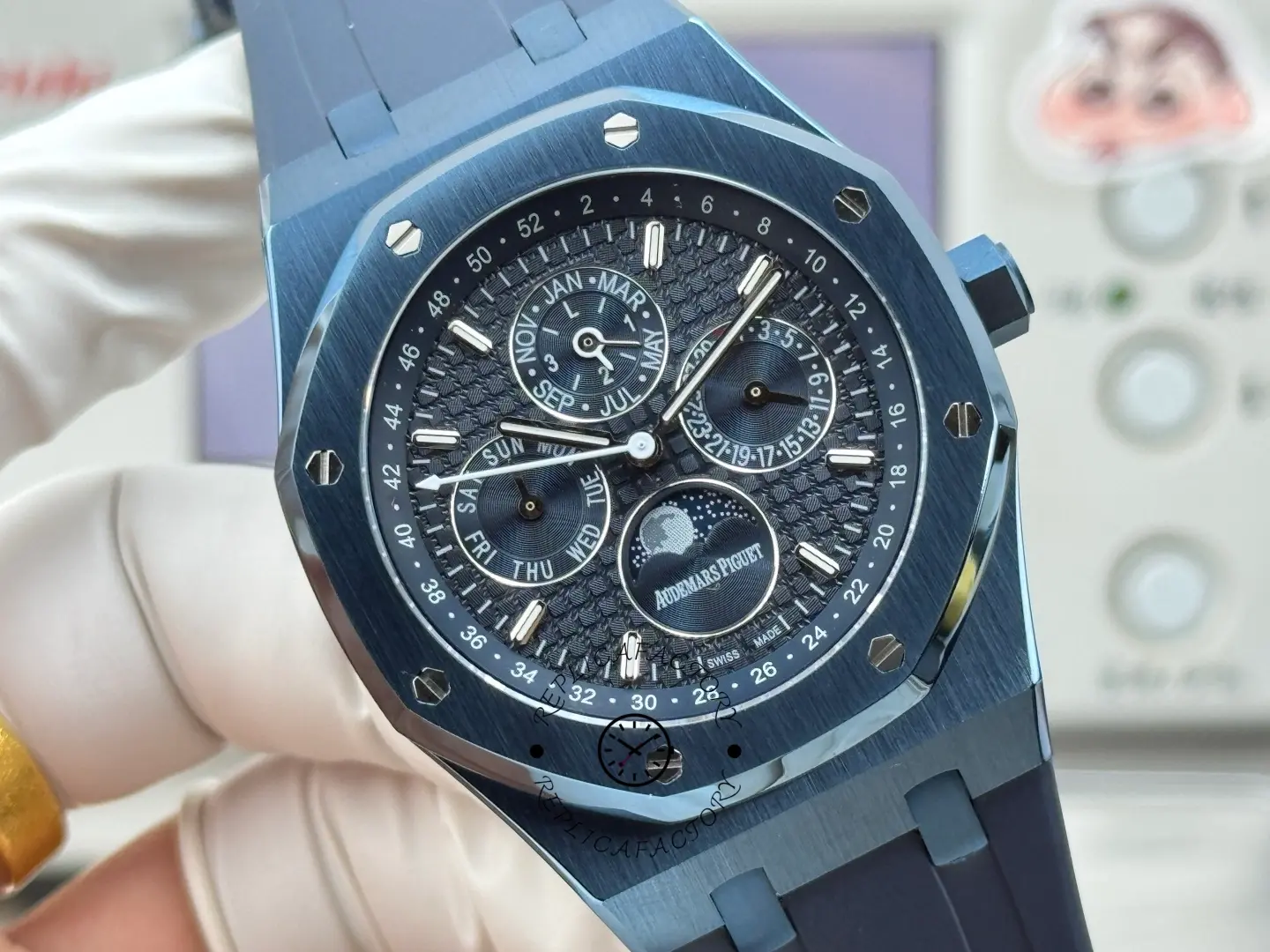 AP 26579CS.OO.1225CS.01 Royal Oak 41MM Blue Rubber Strap 1:1 Clone