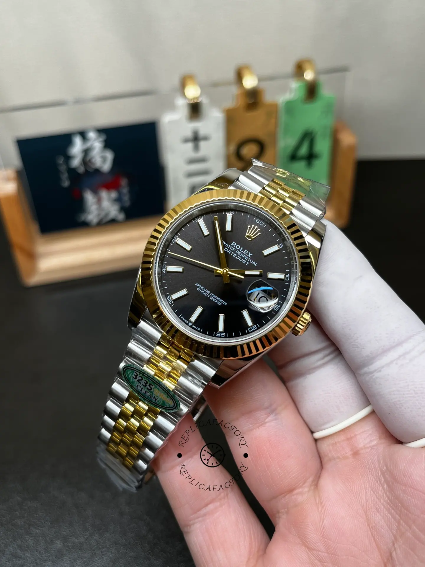 Rolex Datejust 41 Black Dial Gold & Steel 126333 0014 Men's Watch