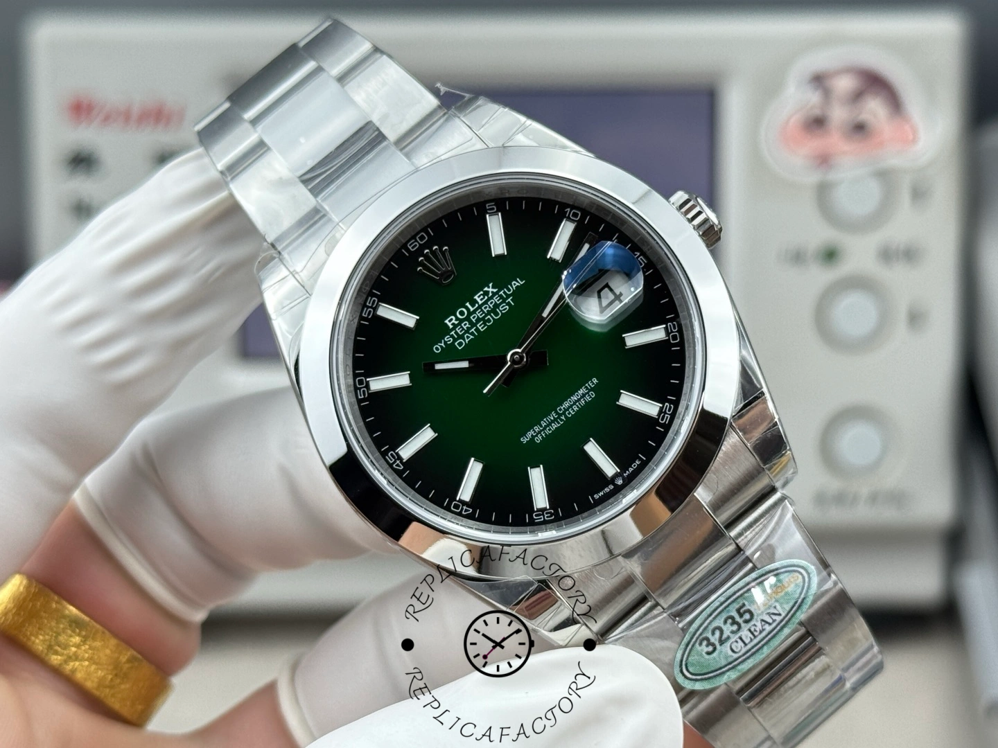 1:1 Rolex Datejust 126300 0025 41 Green Ombre Replica